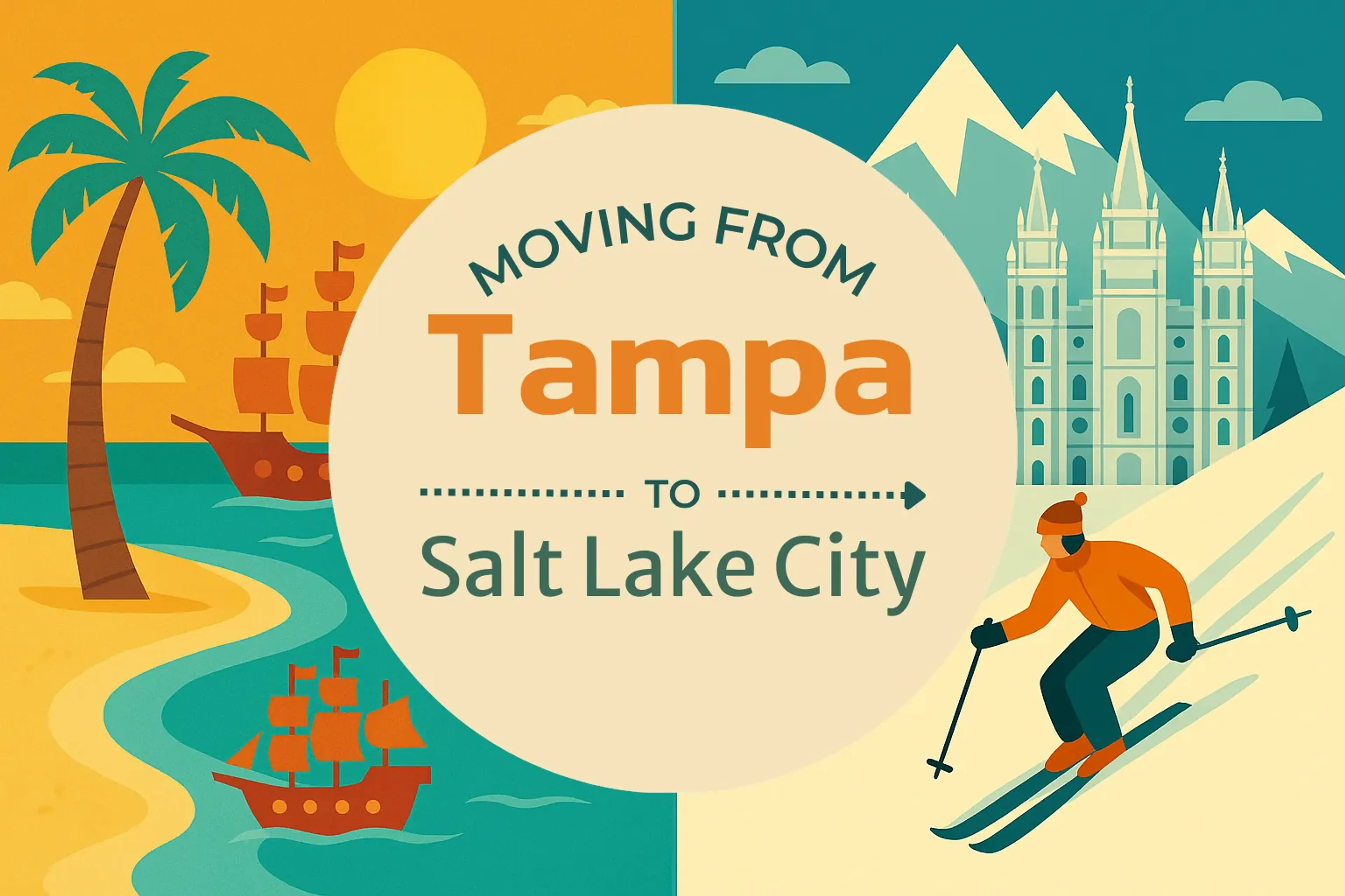 Side-by-side comparison of Tampa to Salt Lake City moving companies