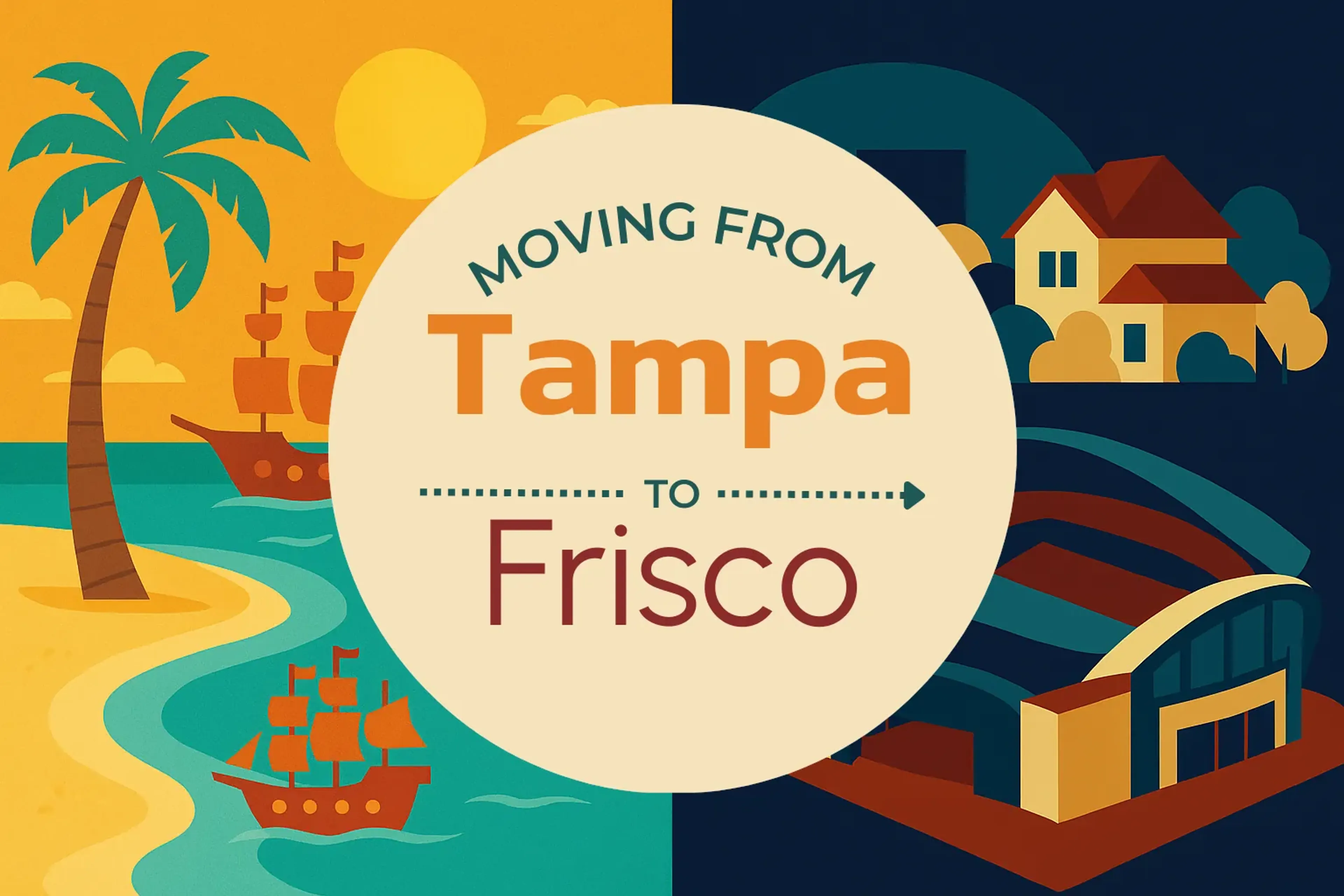 Side-by-side comparison of Tampa to Frisco moving companies