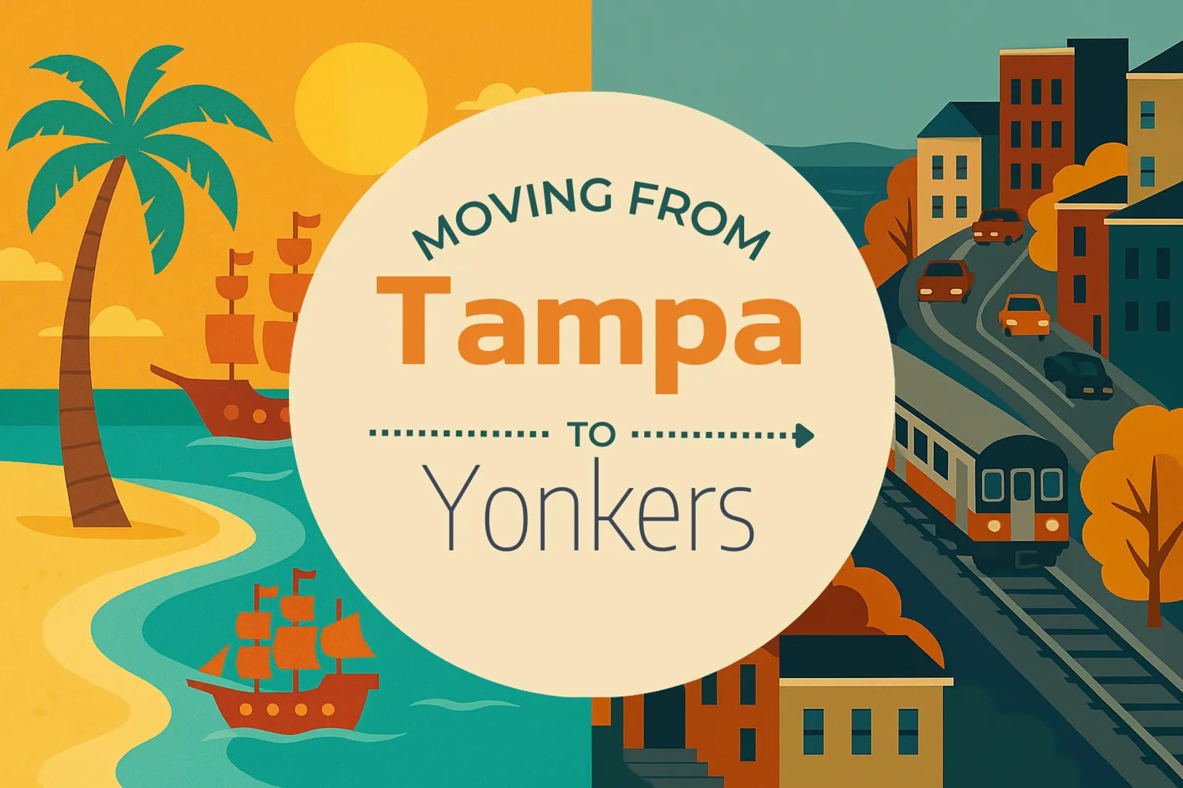 Side-by-side comparison of Tampa to Yonkers moving companies
