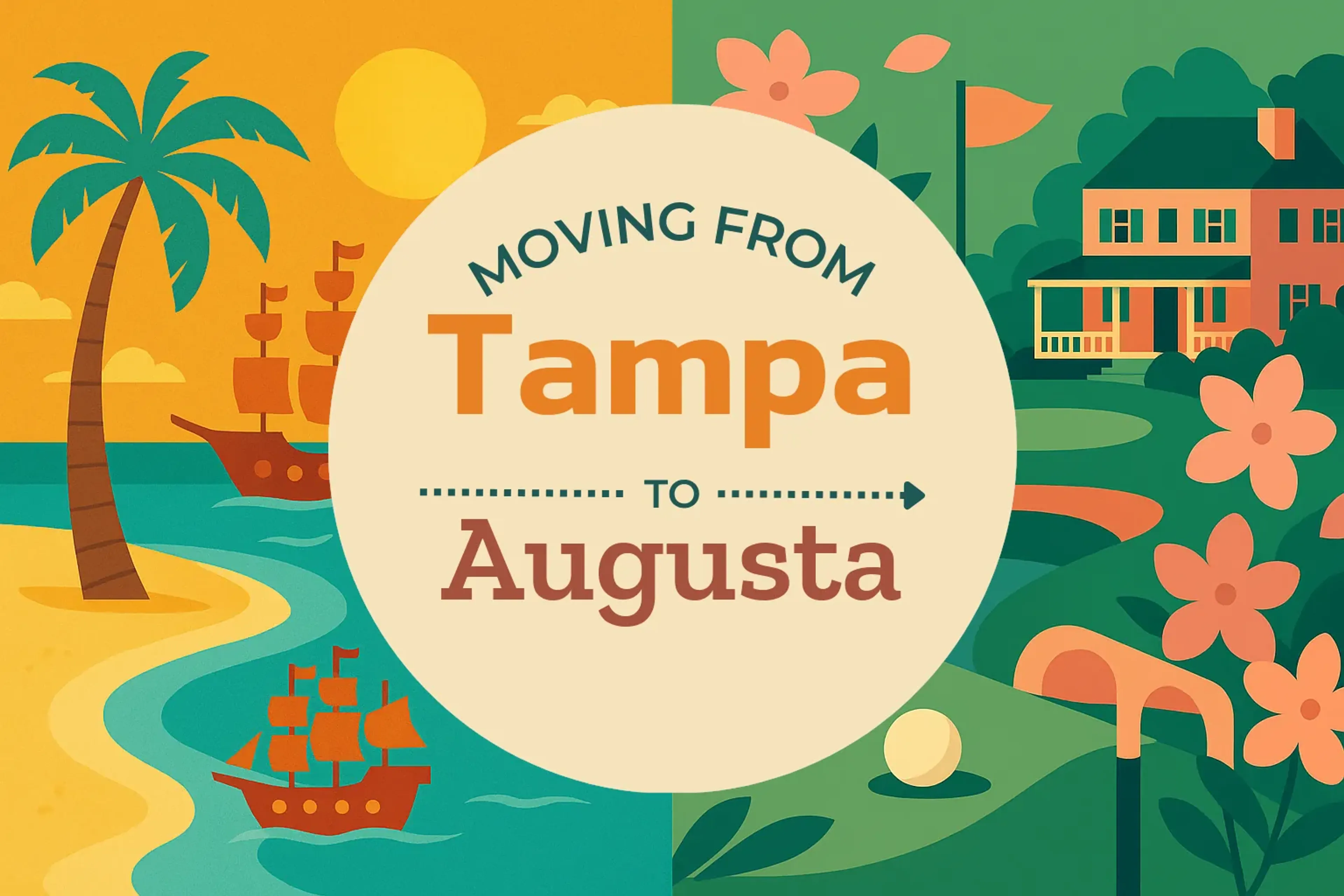 Side-by-side comparison of Tampa to Augusta moving companies