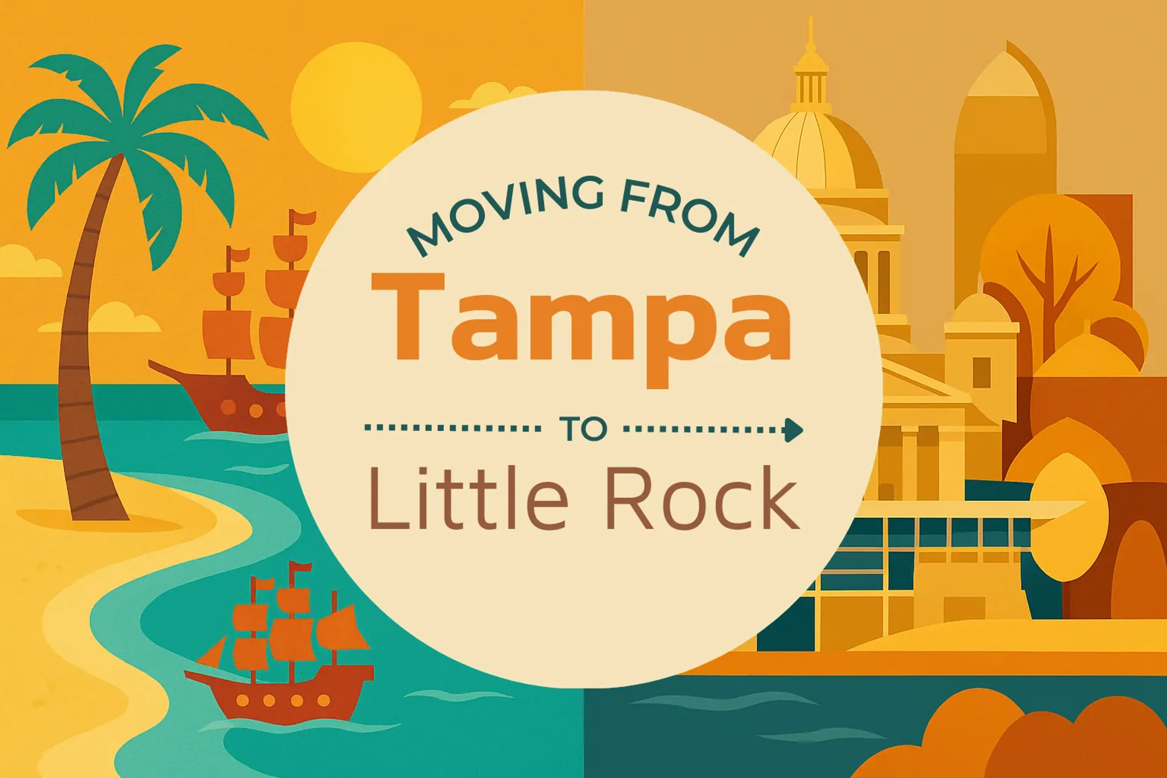 Side-by-side comparison of Tampa to Little Rock moving companies