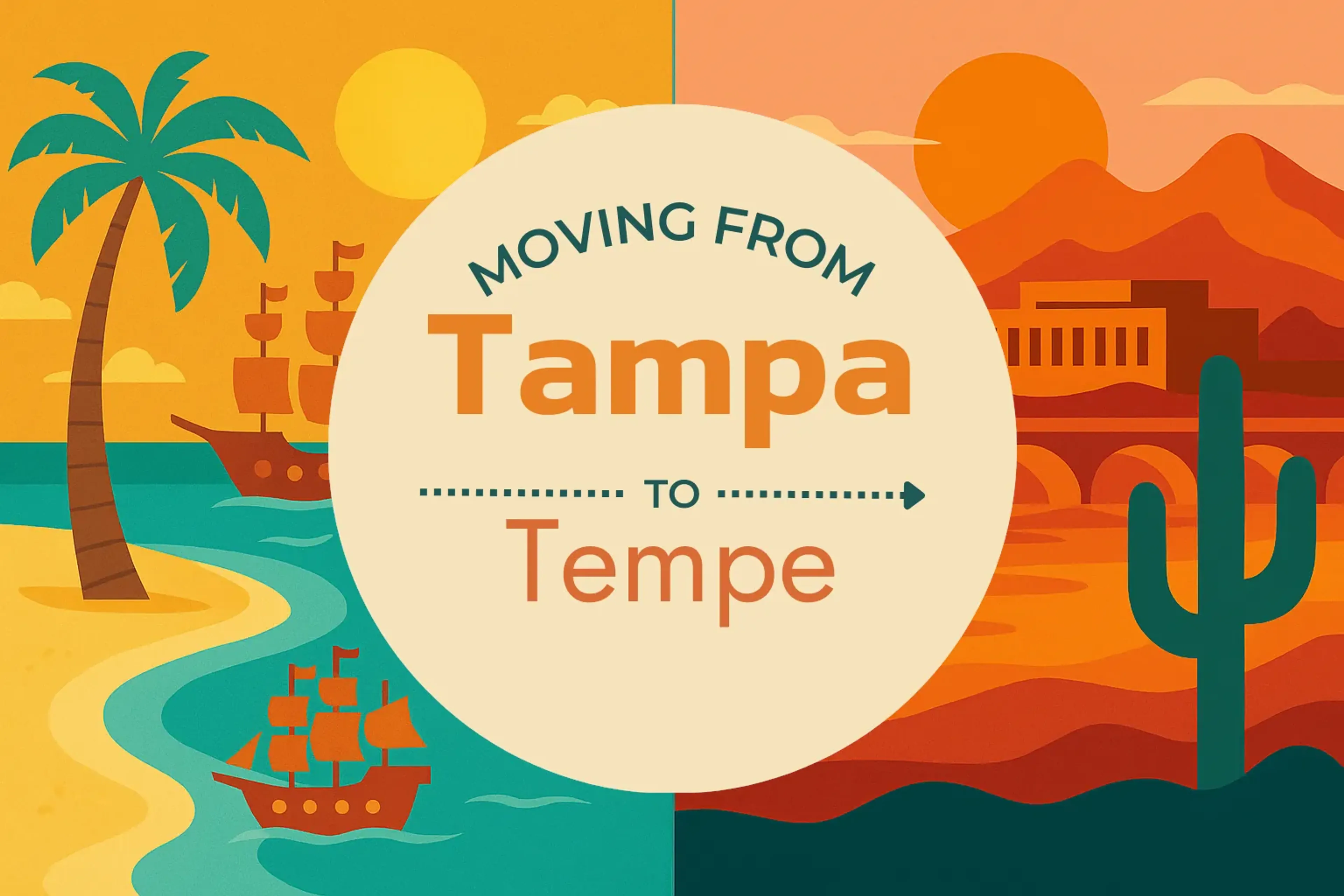 Side-by-side comparison of Tampa to Tempe moving companies