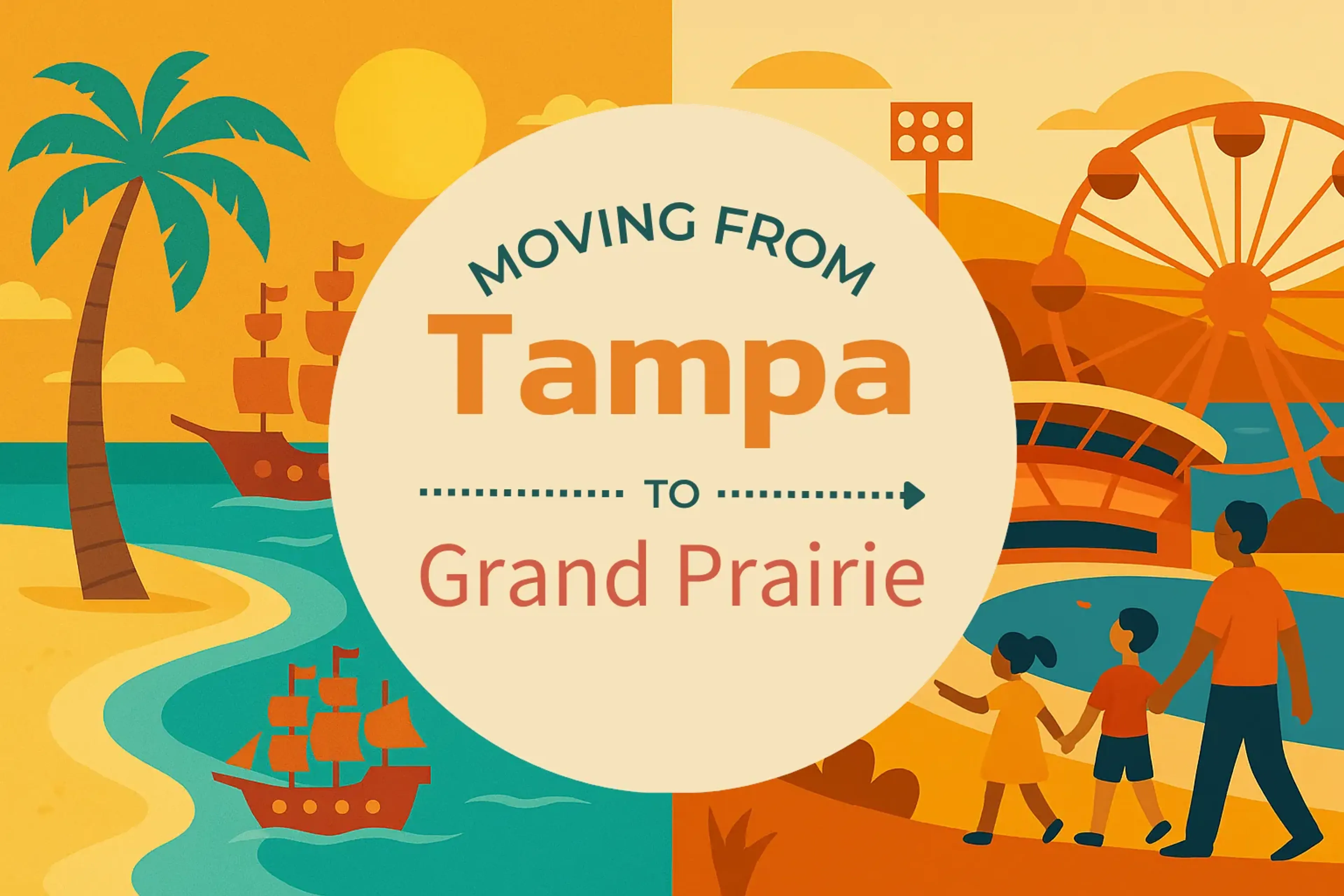 Side-by-side comparison of Tampa to Grand Prairie moving companies