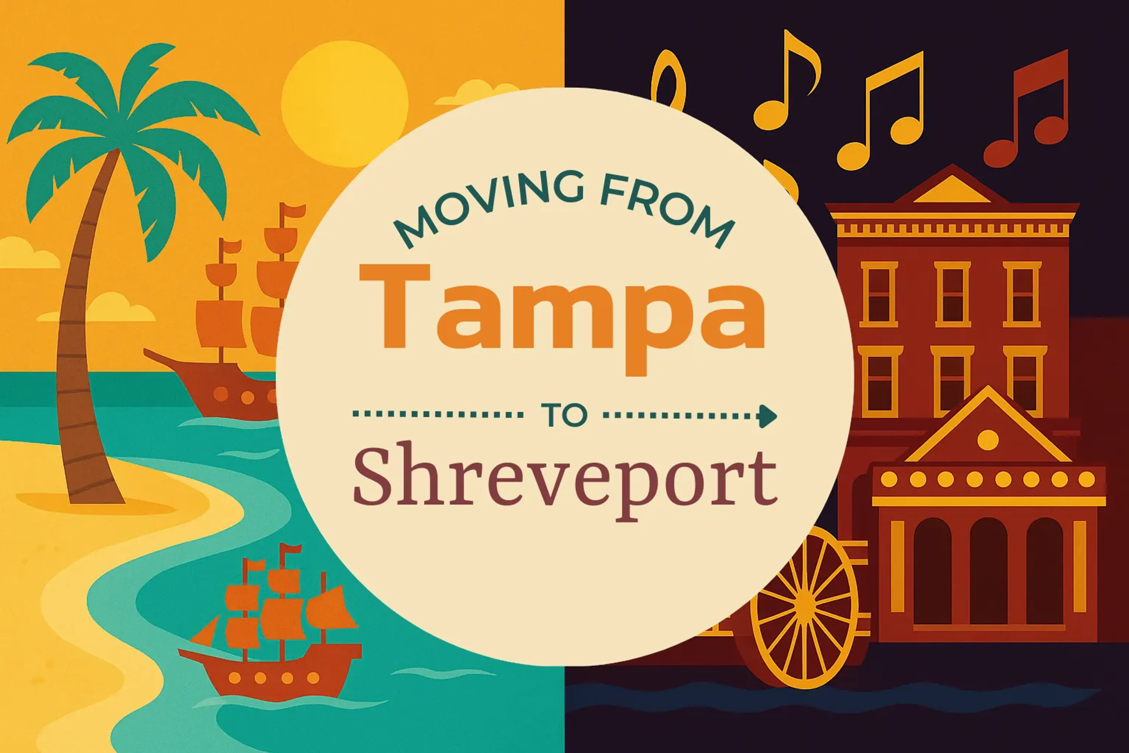 Side-by-side comparison of Tampa to Shreveport moving companies