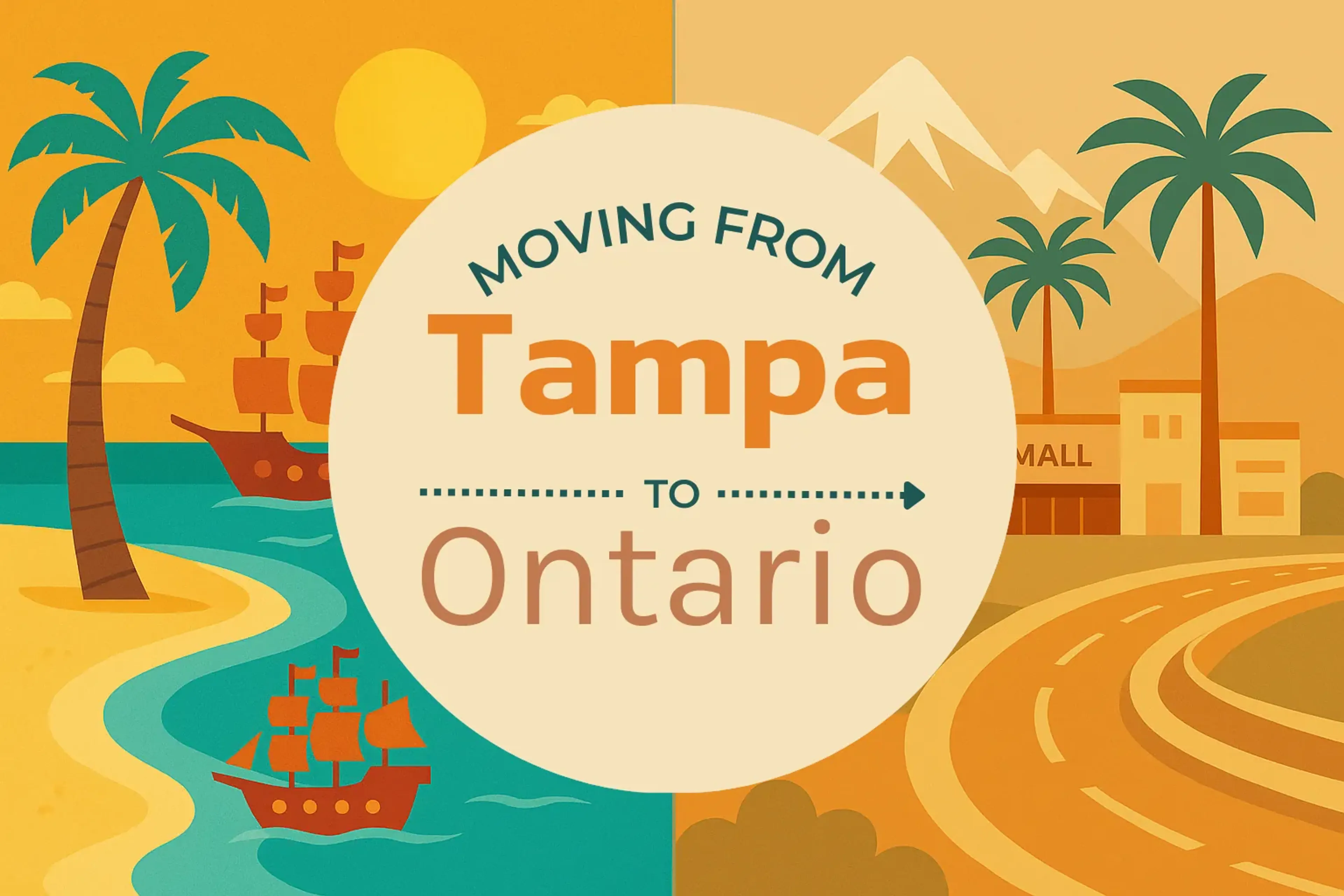 Side-by-side comparison of Tampa to Ontario moving companies