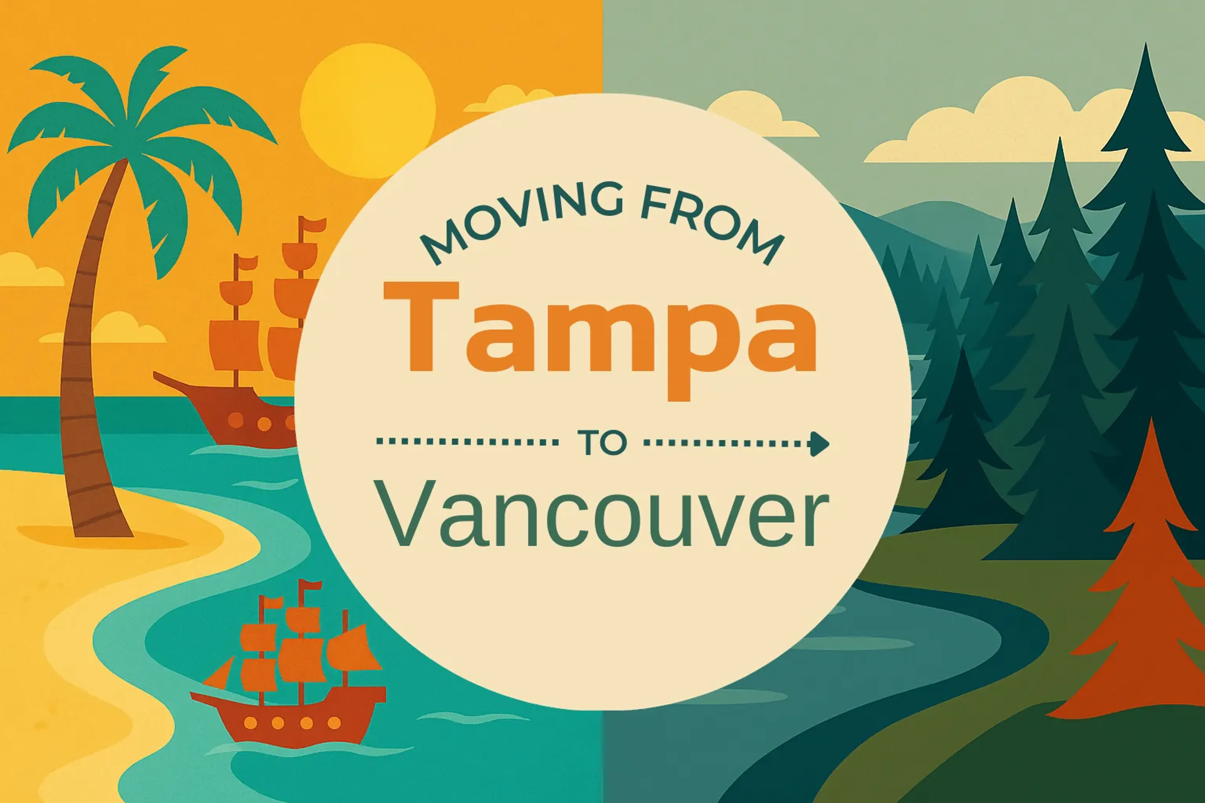 Side-by-side comparison of Tampa to Vancouver moving companies