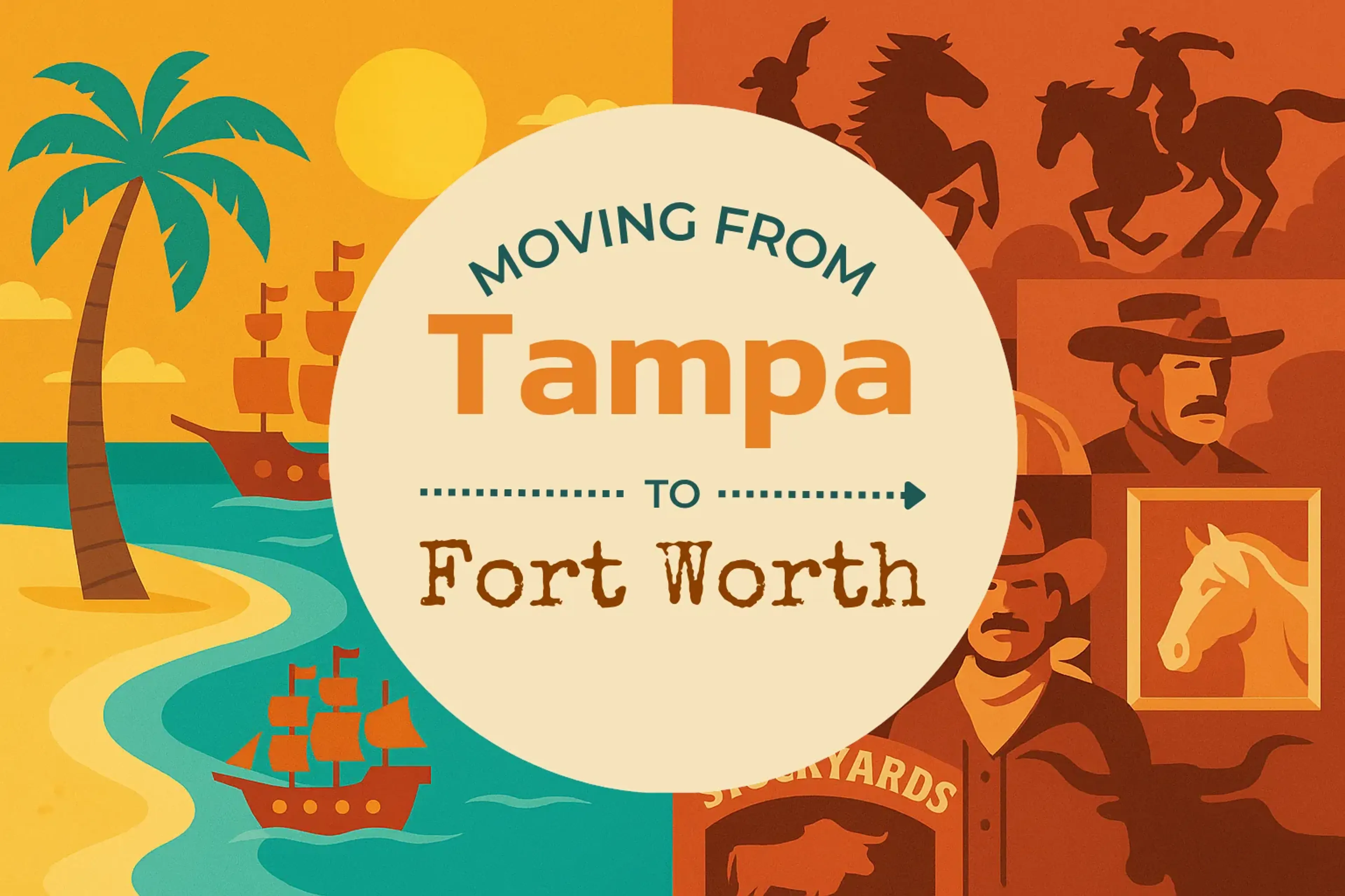Side-by-side comparison of Tampa to Fort Worth moving companies