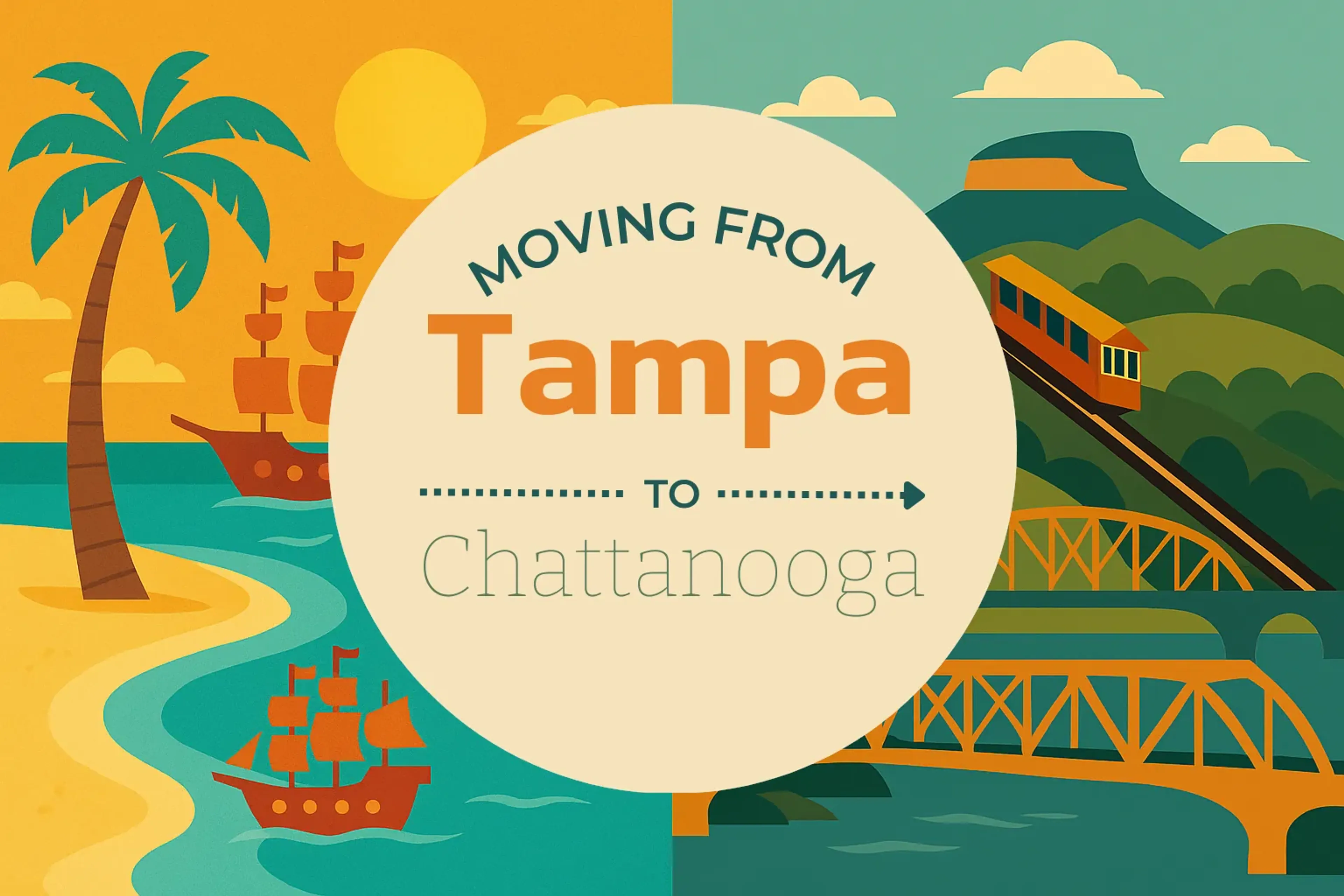 Side-by-side comparison of Tampa to Chattanooga moving companies