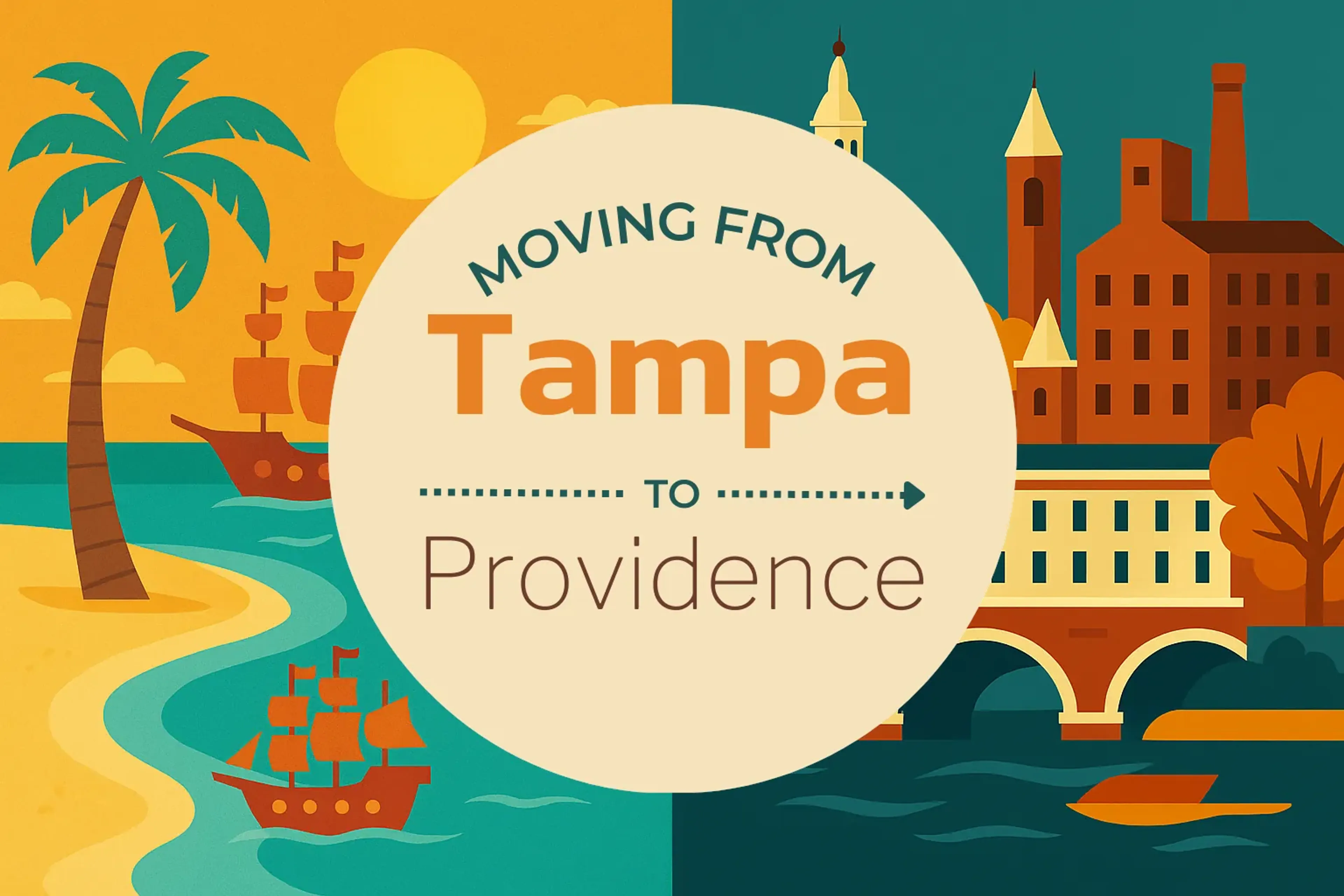 Side-by-side comparison of Tampa to Providence moving companies