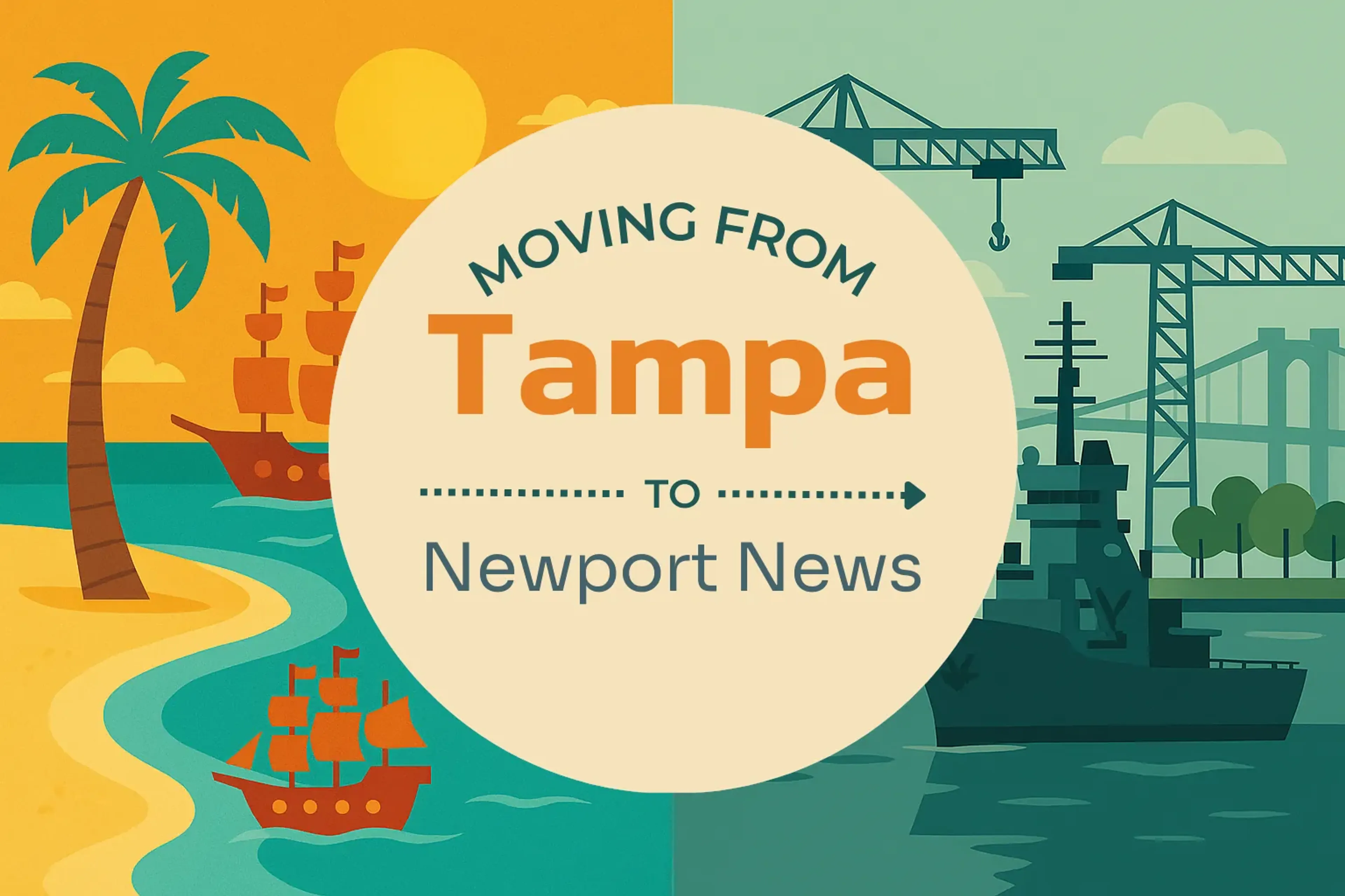 Side-by-side comparison of Tampa to Newport News moving companies