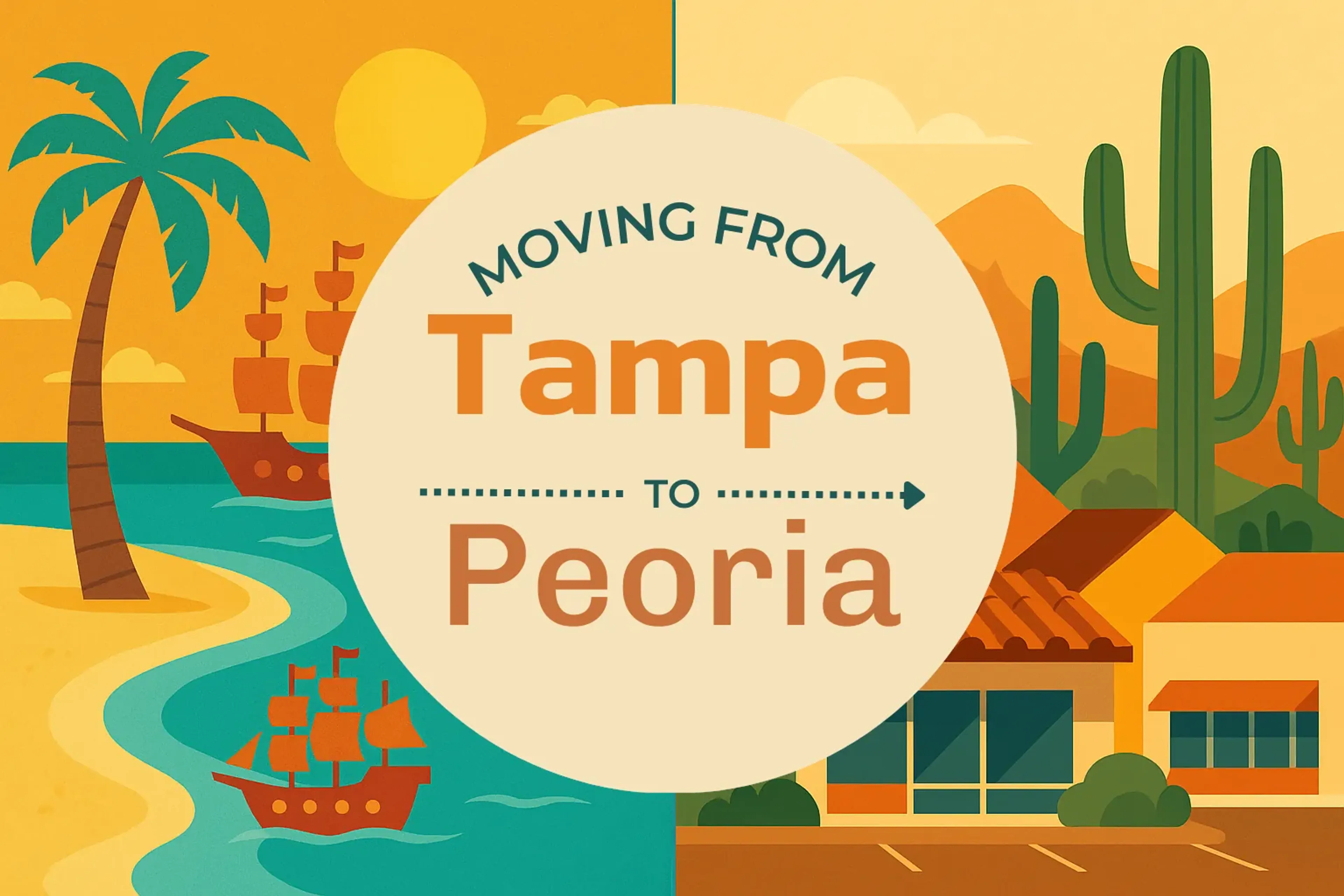 Side-by-side comparison of Tampa to Peoria moving companies