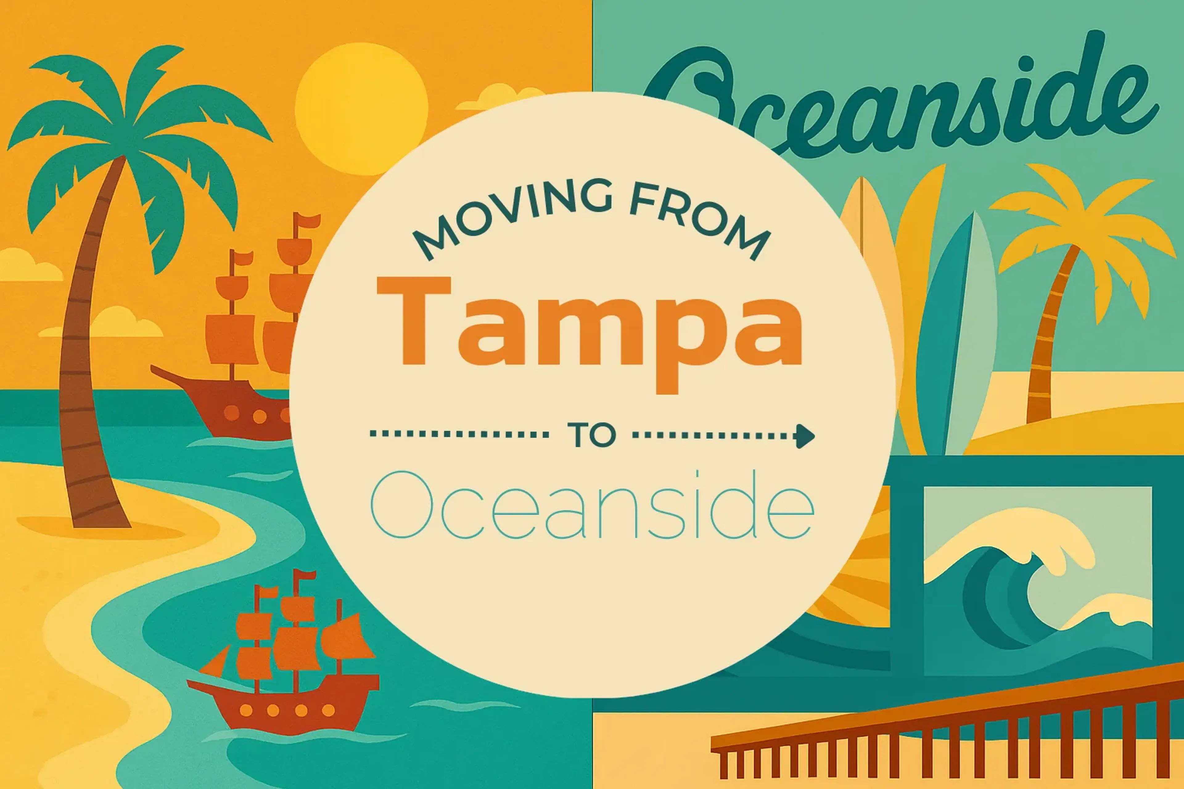 Side-by-side comparison of Tampa to Oceanside moving companies