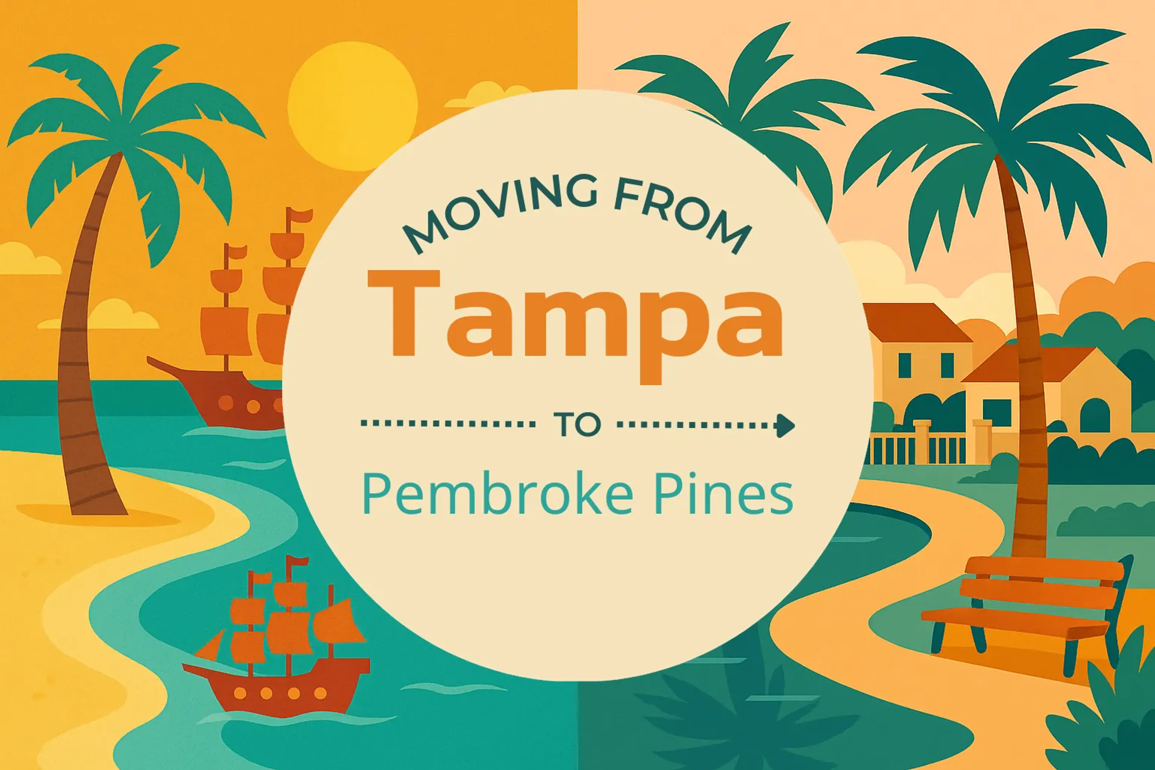 Side-by-side comparison of Tampa to Pembroke Pines moving companies