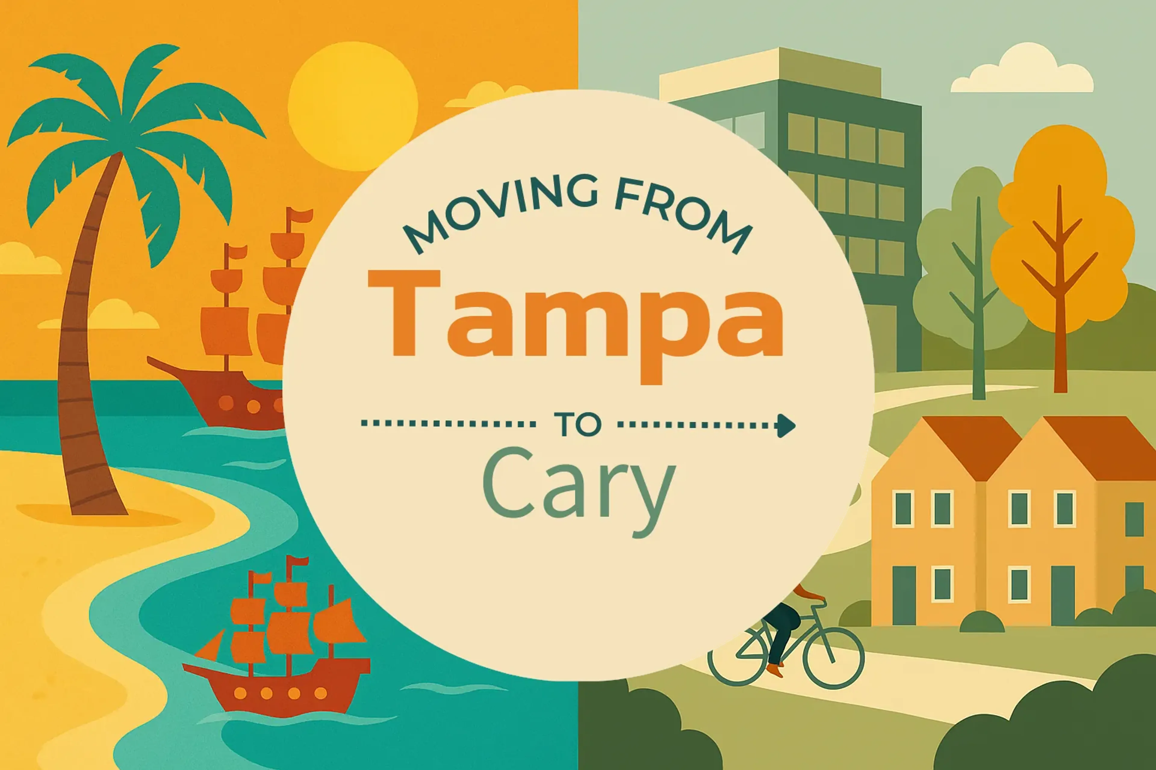 Side-by-side comparison of Tampa to Cary moving companies
