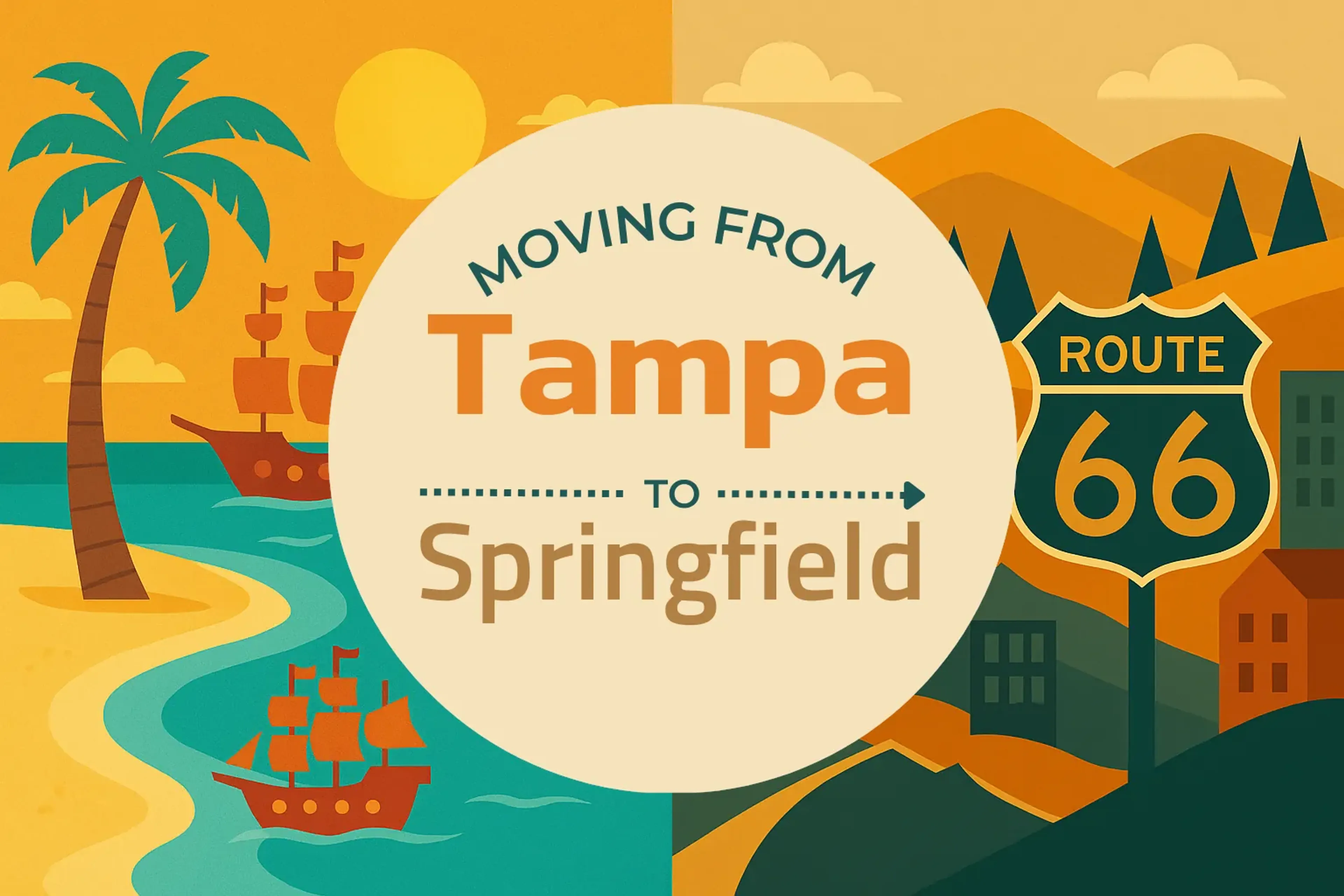 Side-by-side comparison of Tampa to Springfield moving companies