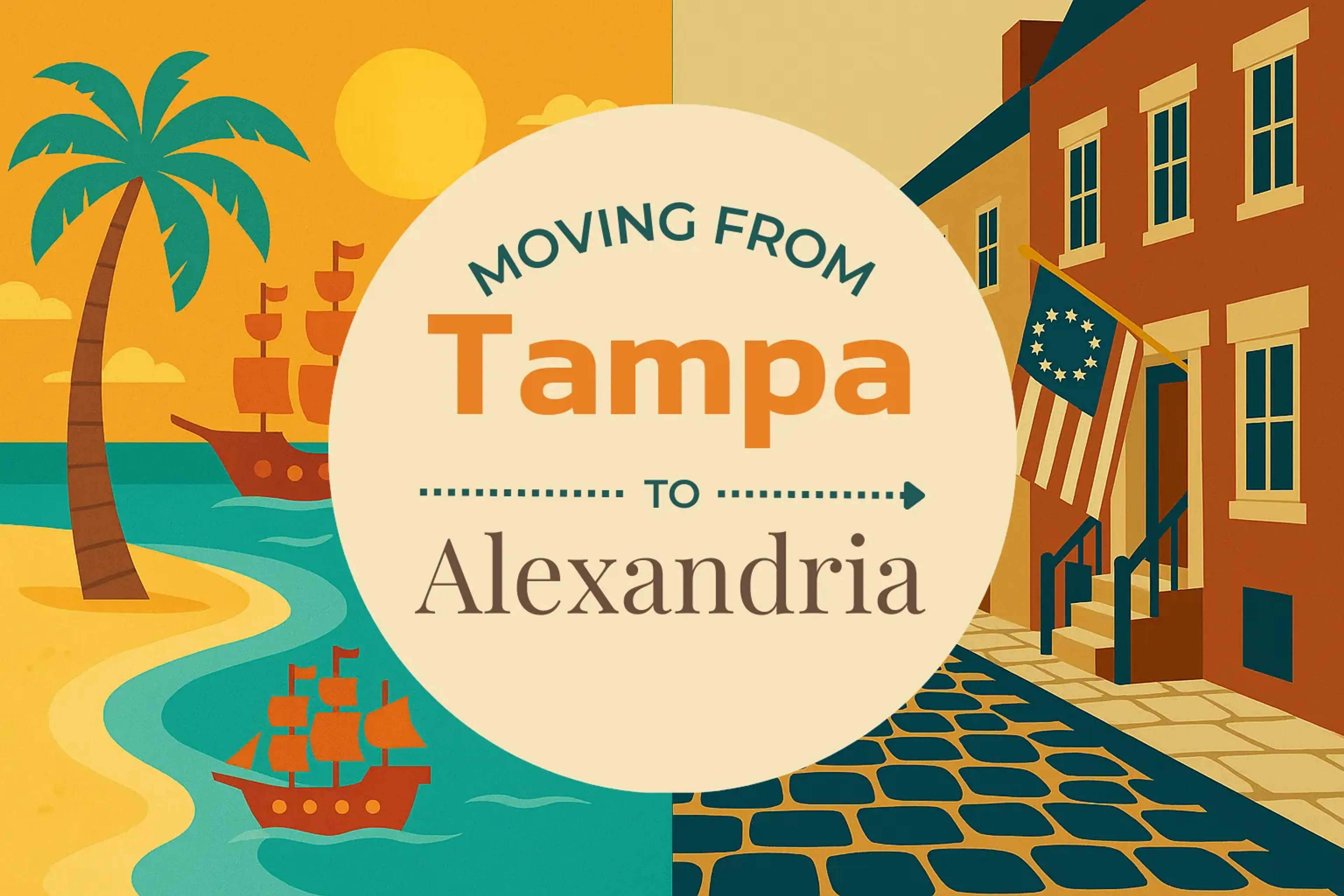 Side-by-side comparison of Tampa to Alexandria moving companies