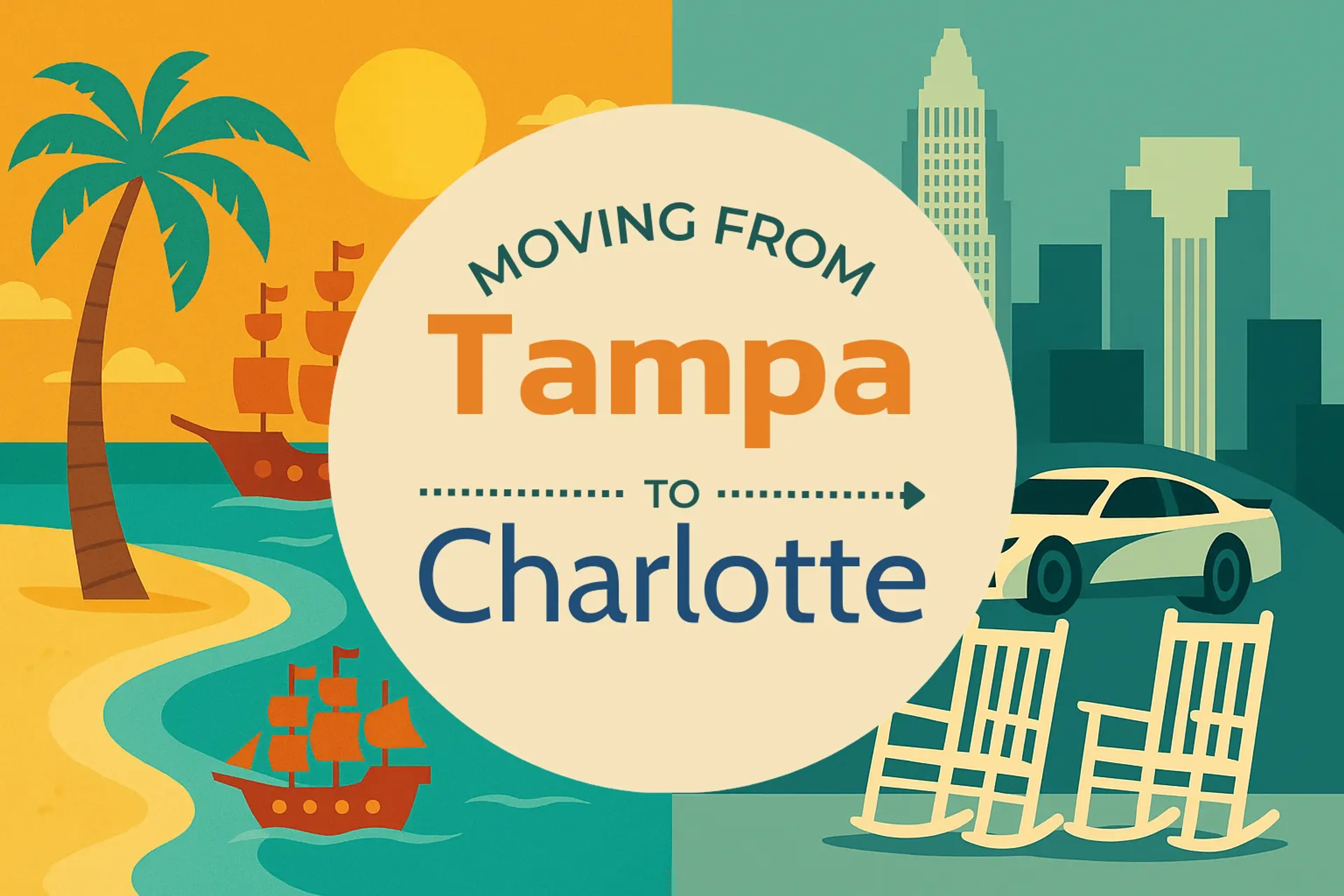 Side-by-side comparison of Tampa to Charlotte moving companies