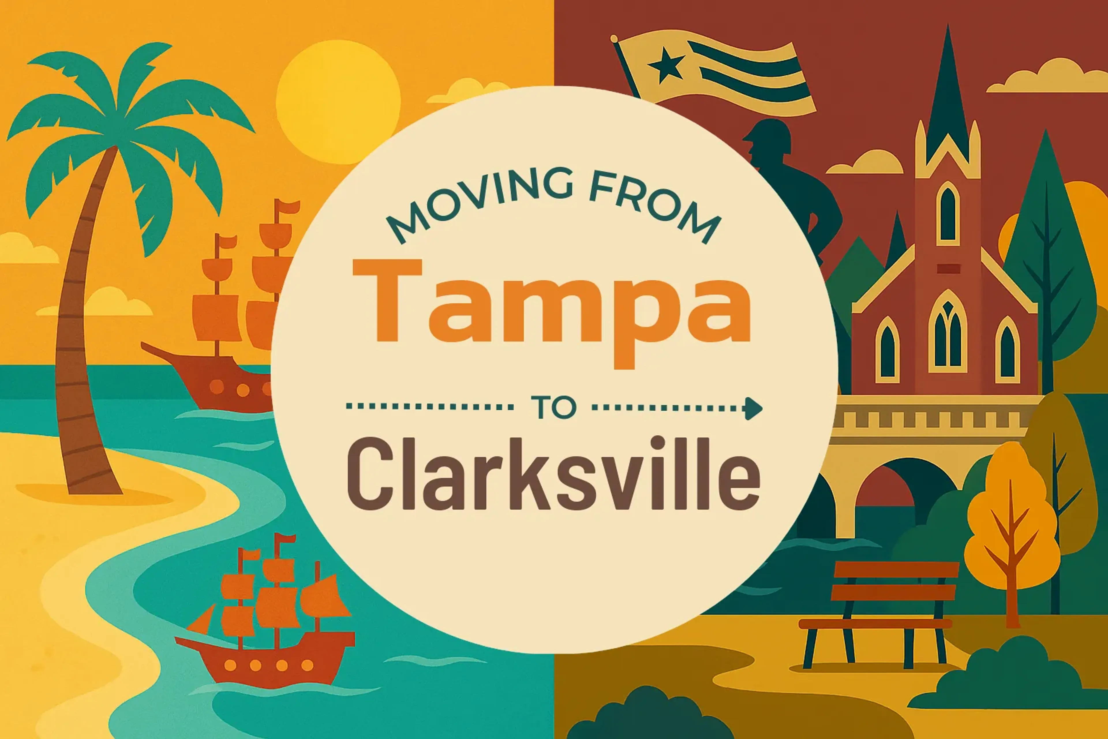 Side-by-side comparison of Tampa to Clarksville moving companies