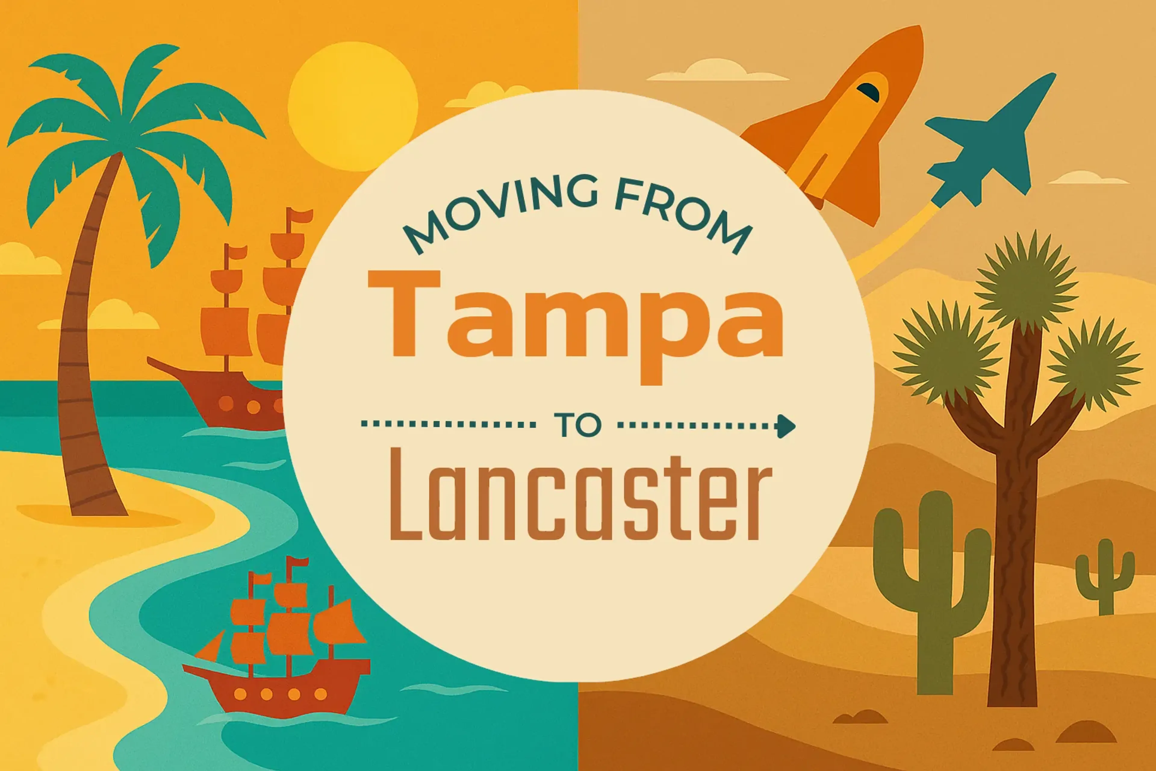 Side-by-side comparison of Tampa to Lancaster moving companies