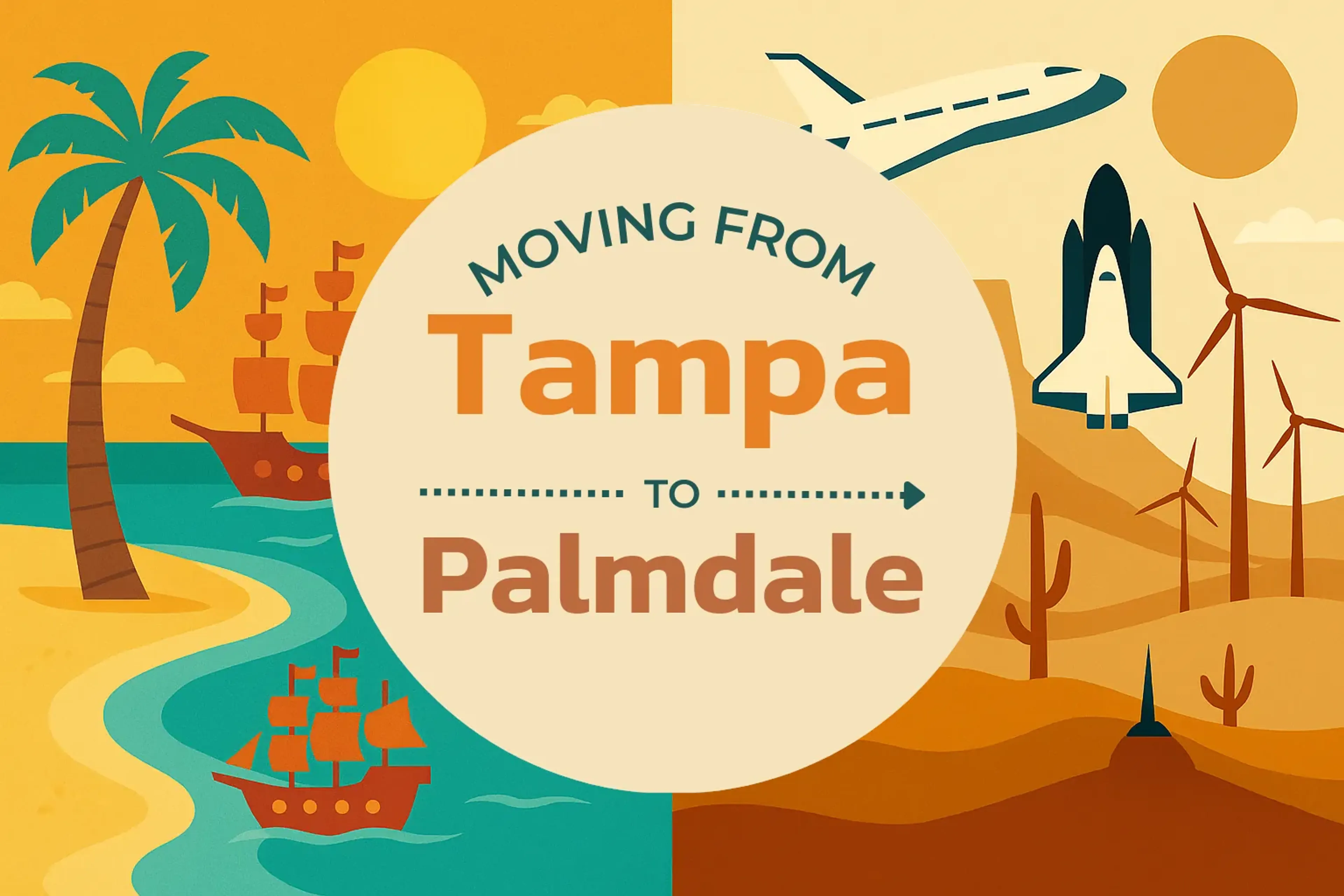 Side-by-side comparison of Tampa to Palmdale moving companies