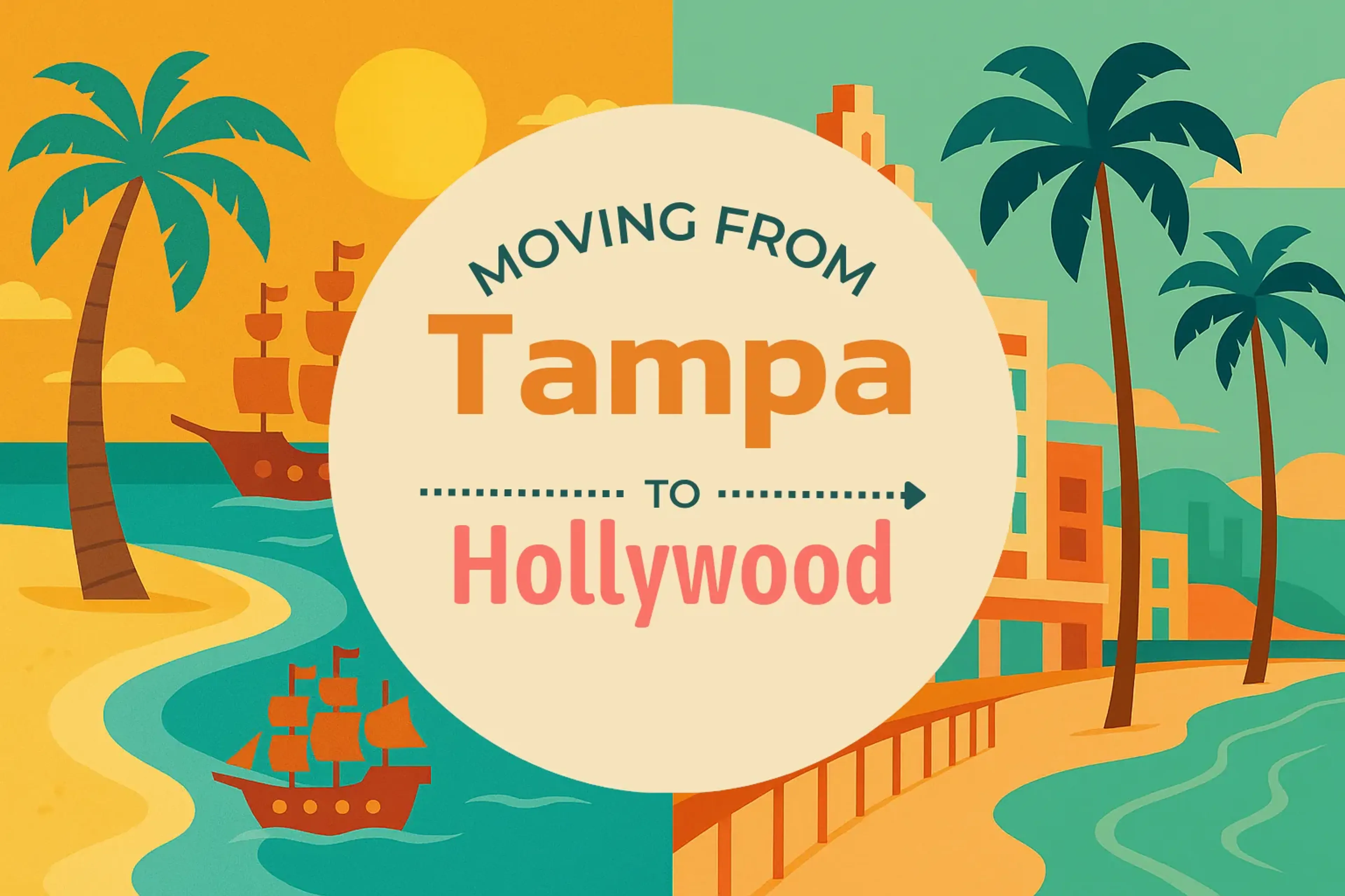 Side-by-side comparison of Tampa to Hollywood moving companies