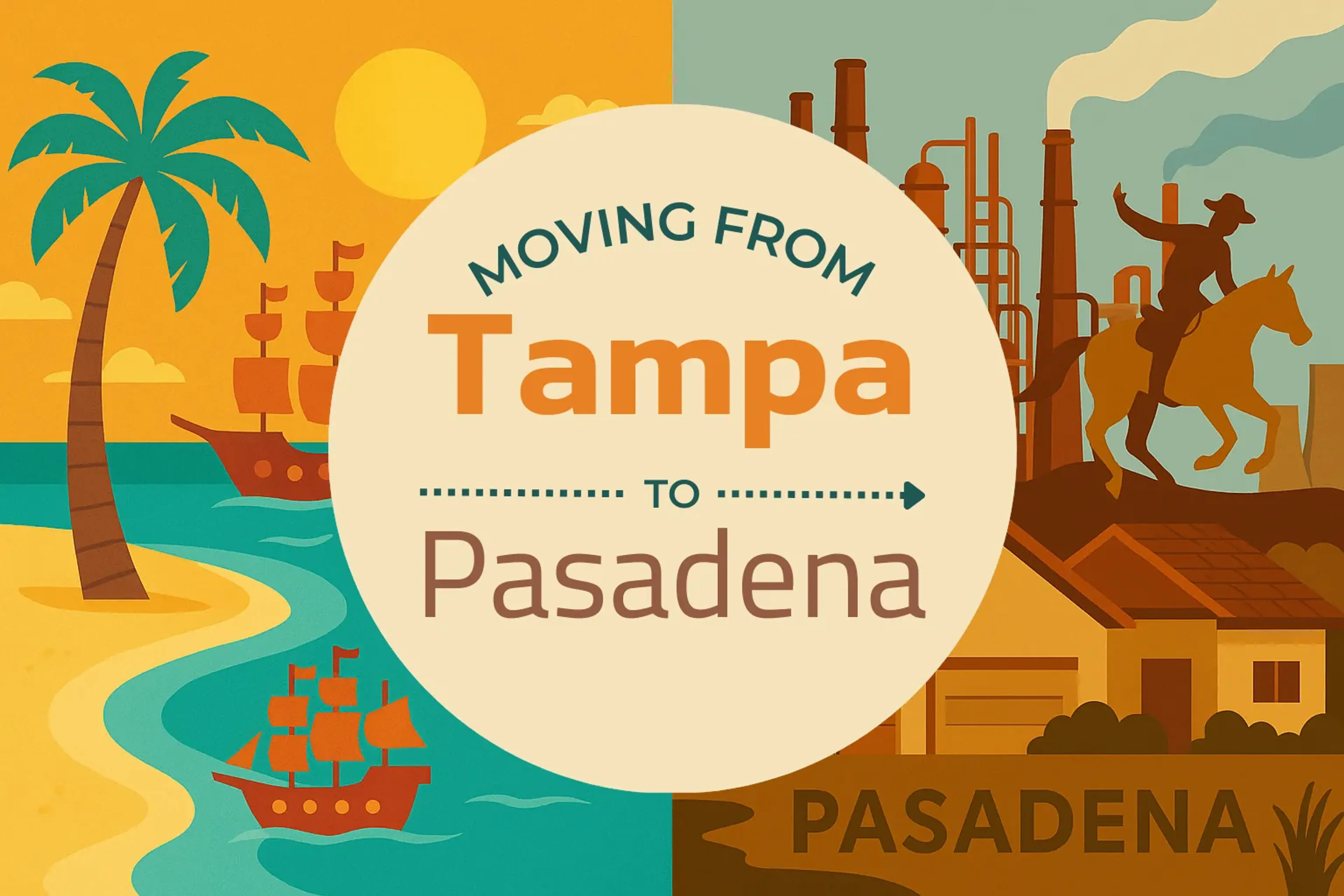Side-by-side comparison of Tampa to Pasadena moving companies