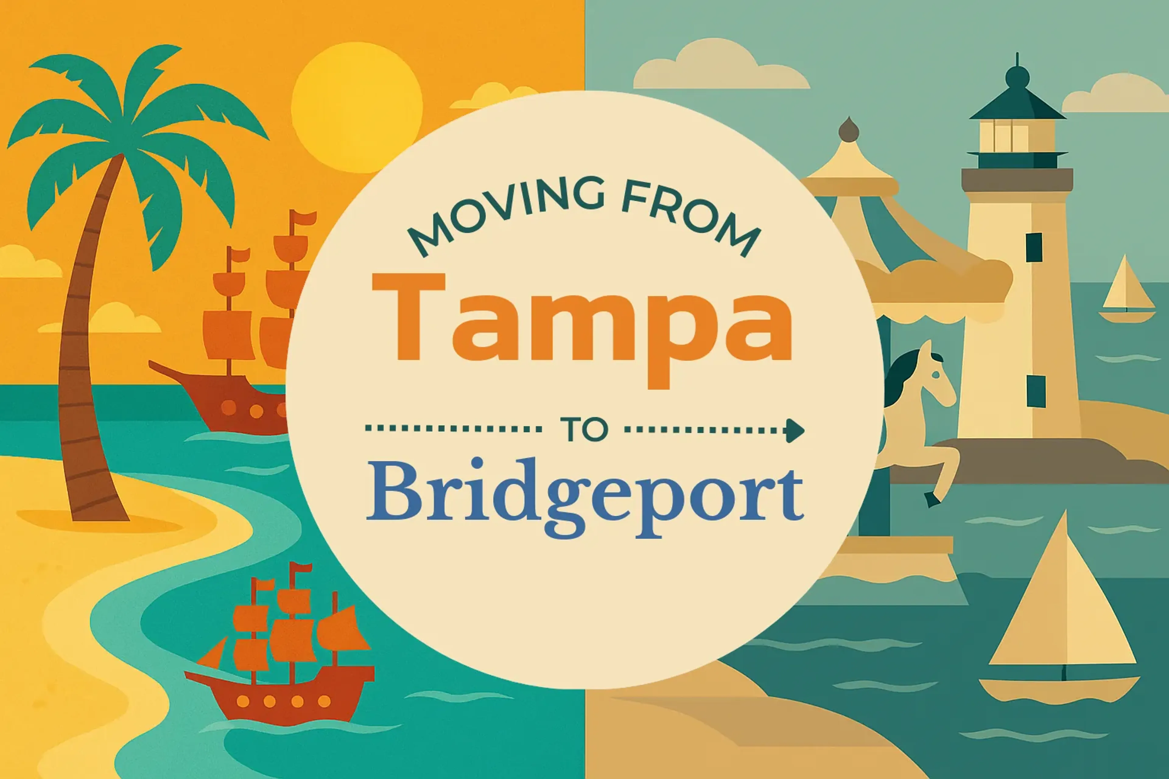 Side-by-side comparison of Tampa to Bridgeport moving companies