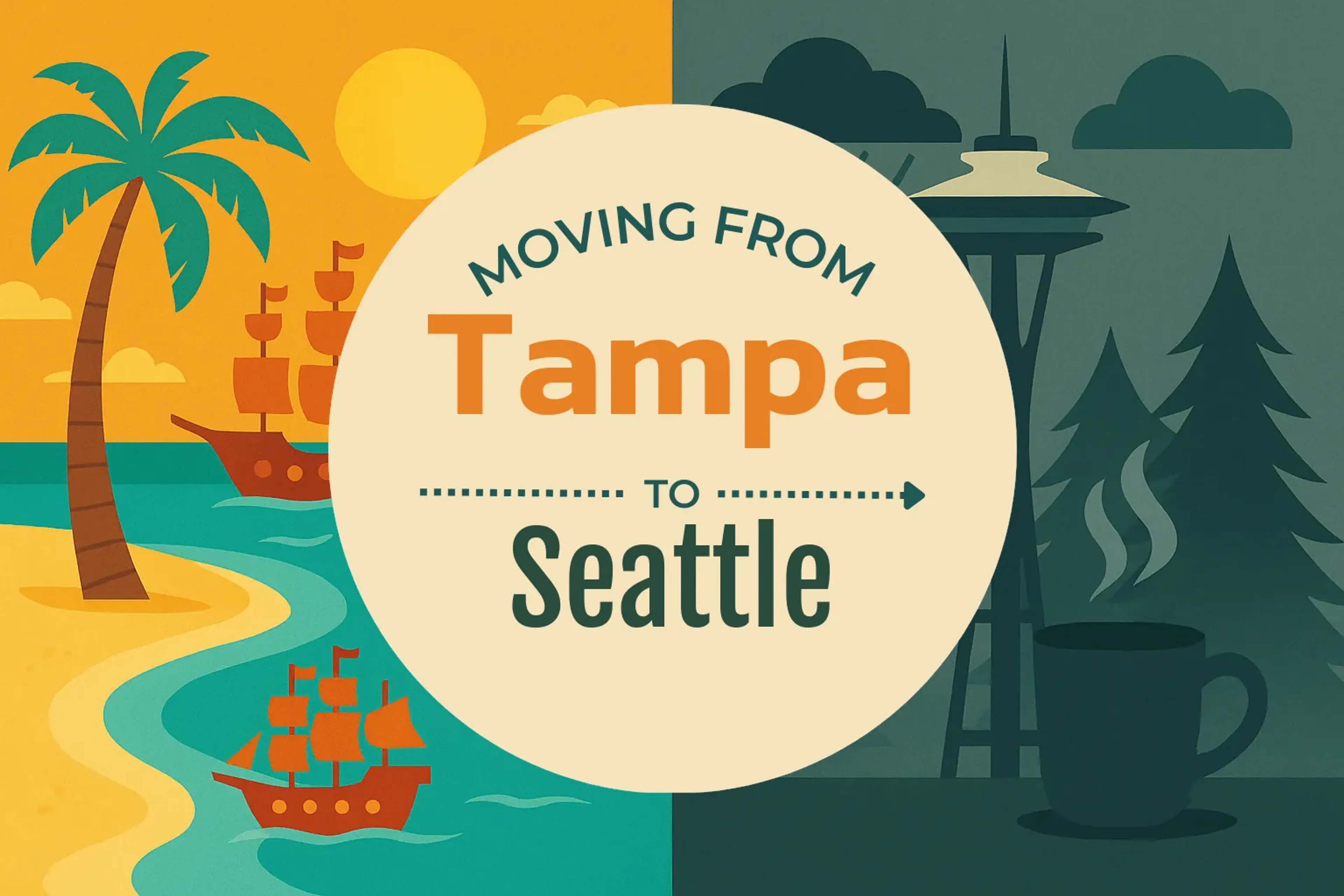Side-by-side comparison of Tampa to Seattle moving companies