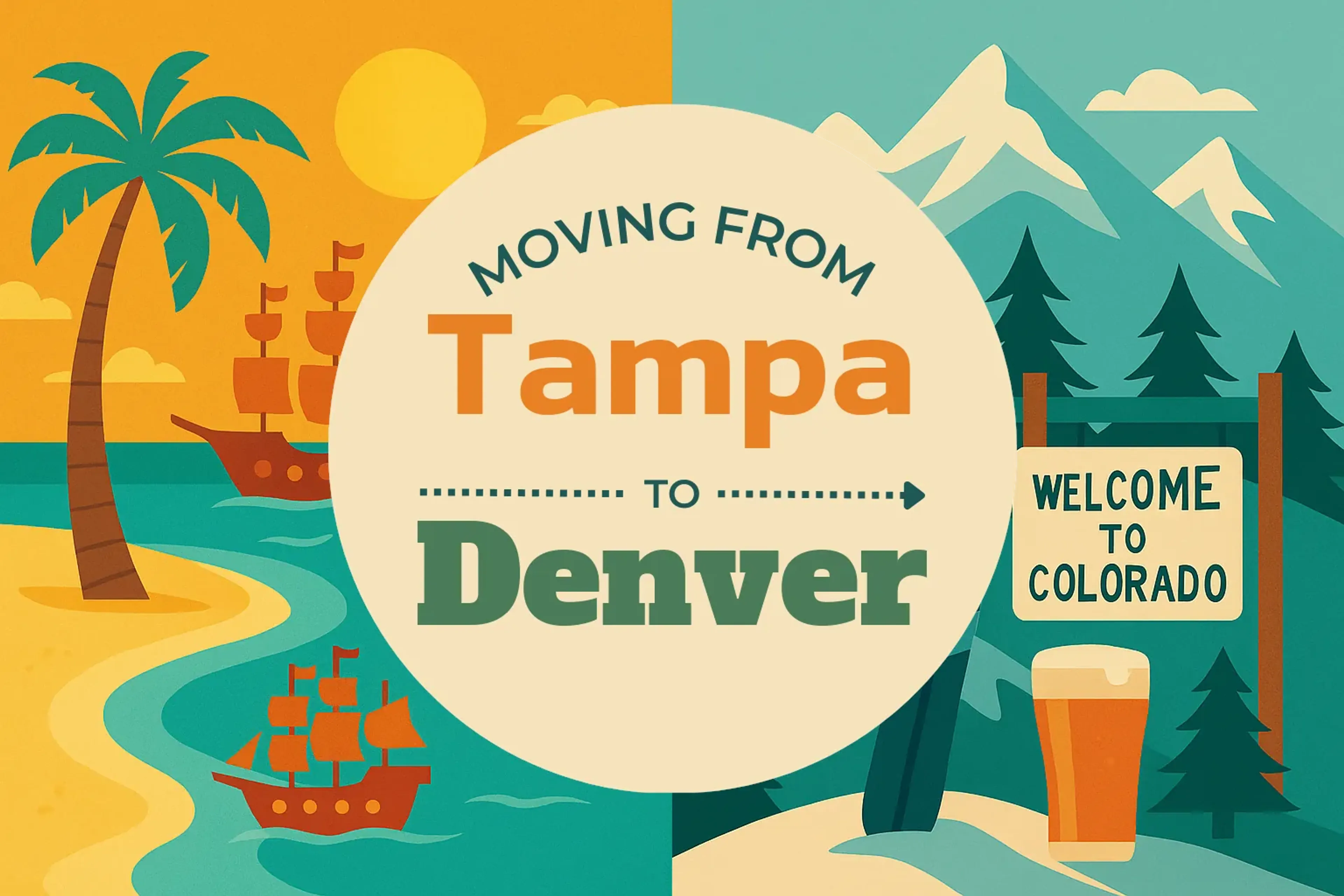 Side-by-side comparison of Tampa to Denver moving companies