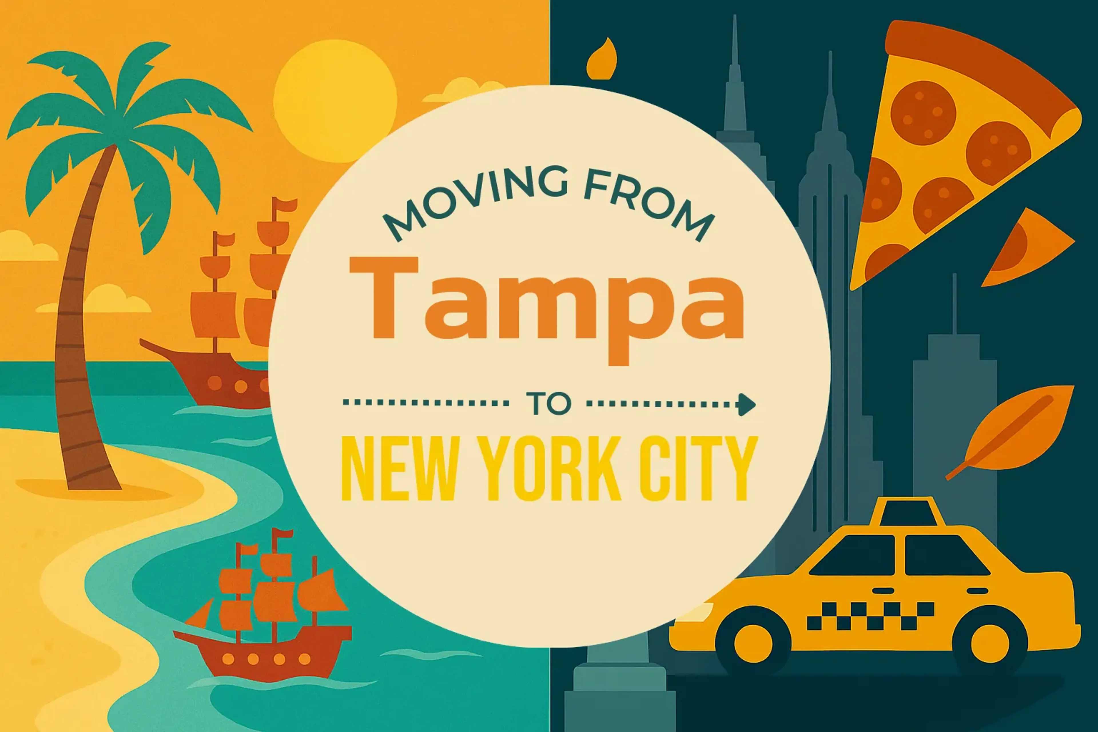 Side-by-side comparison of Tampa to New York City moving companies