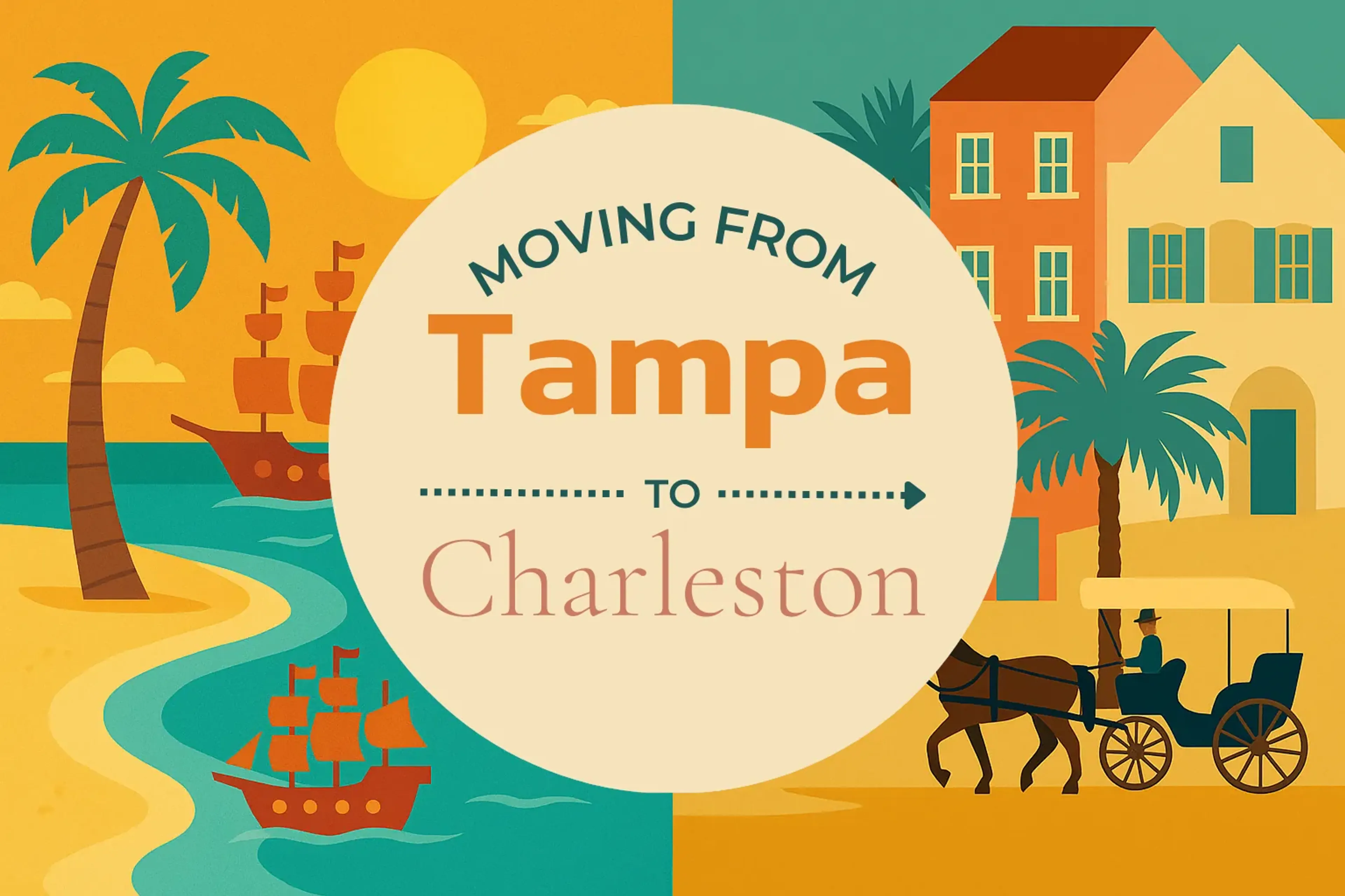Side-by-side comparison of Tampa to Charleston moving companies