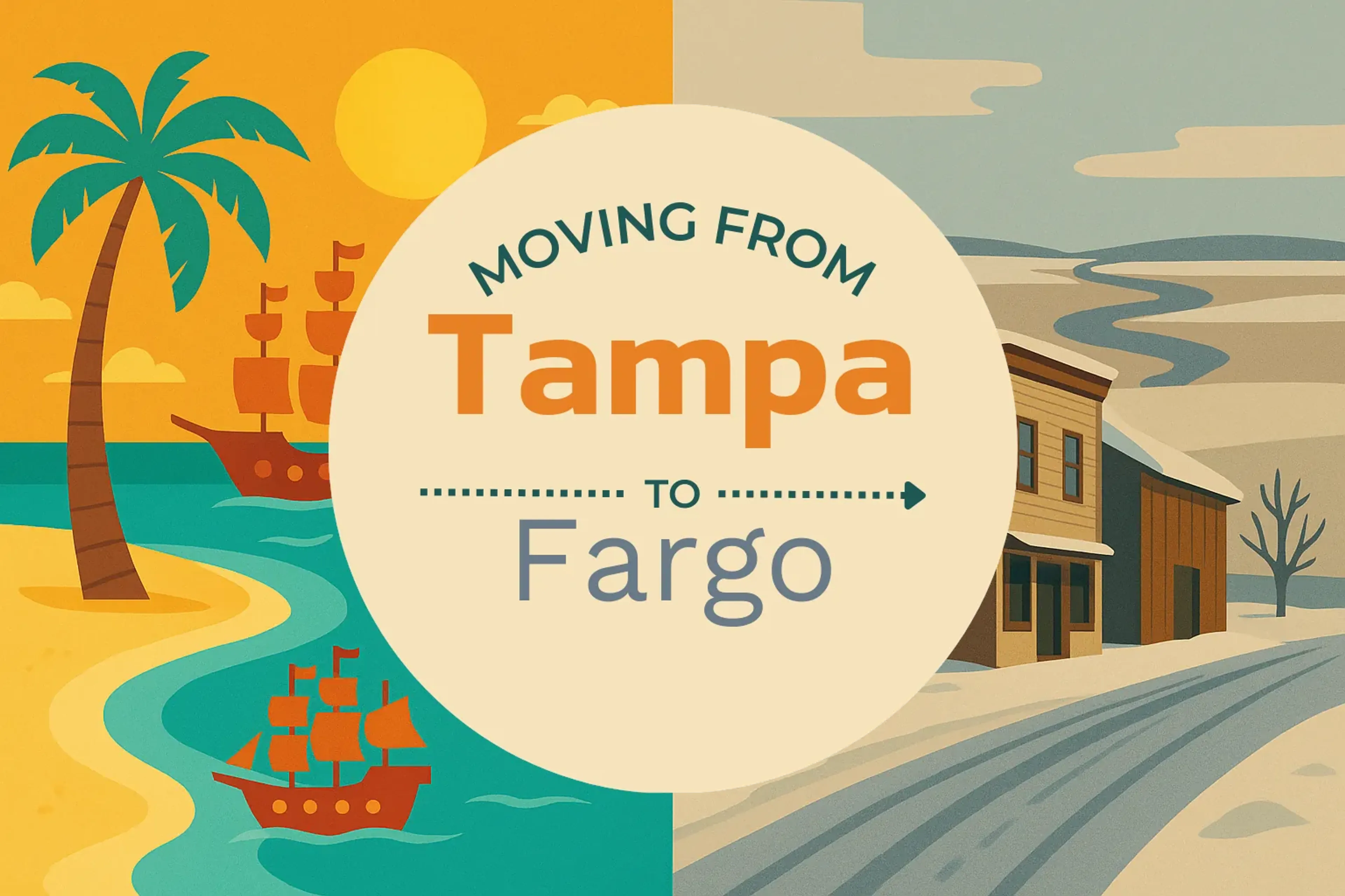 Side-by-side comparison of Tampa to Fargo moving companies
