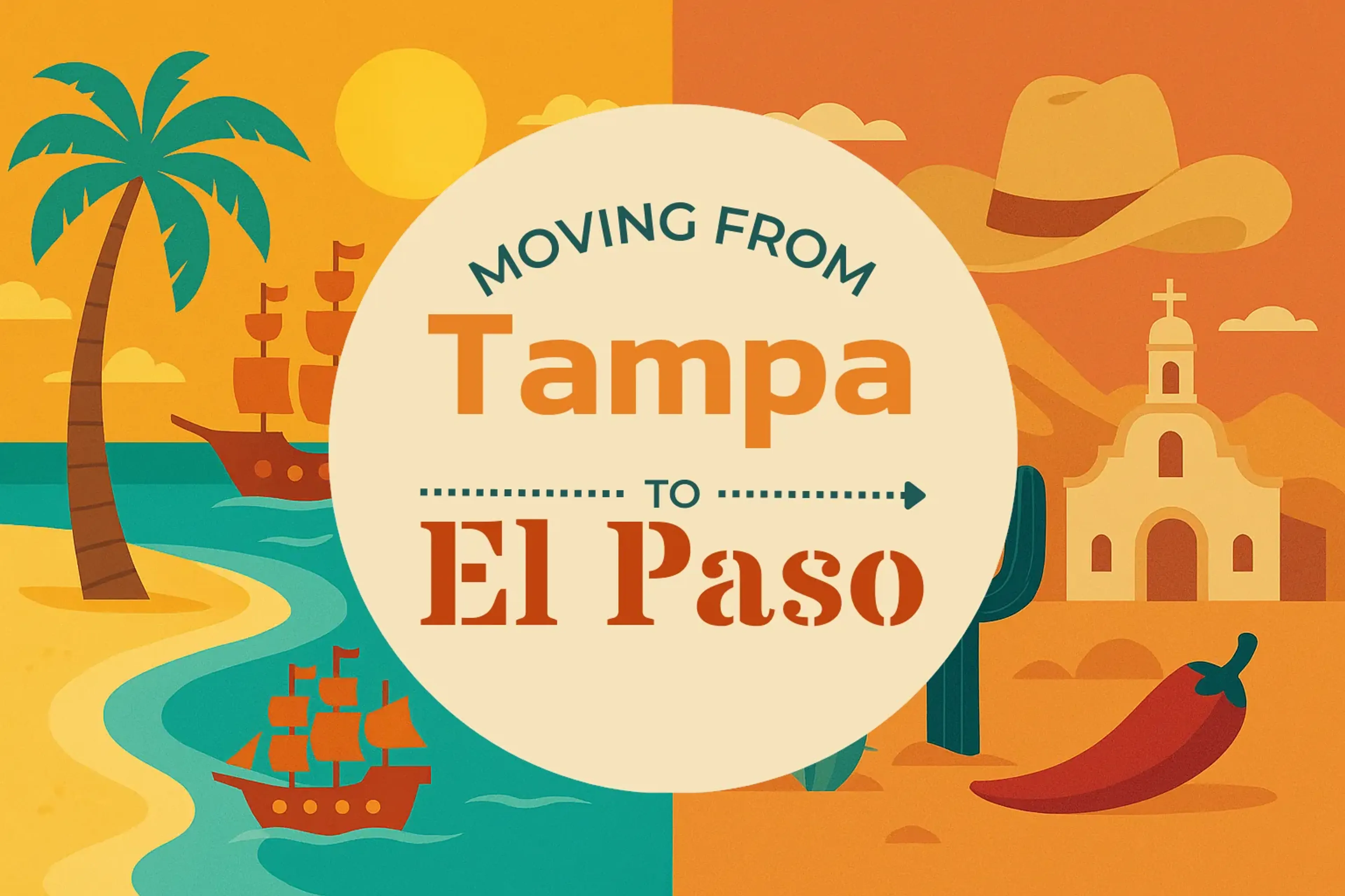 Side-by-side comparison of Tampa to El Paso moving companies