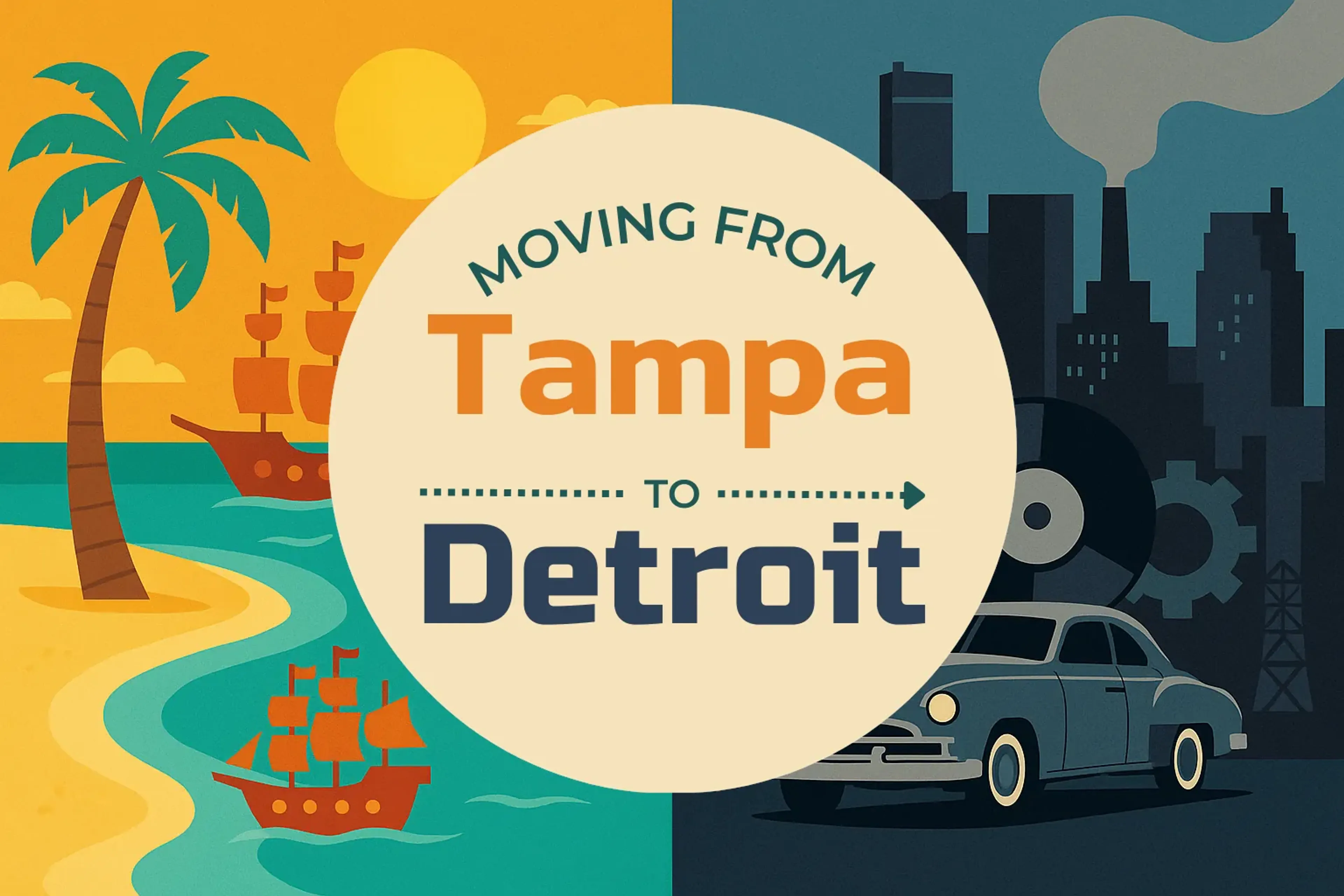 Side-by-side comparison of Tampa to Detroit moving companies
