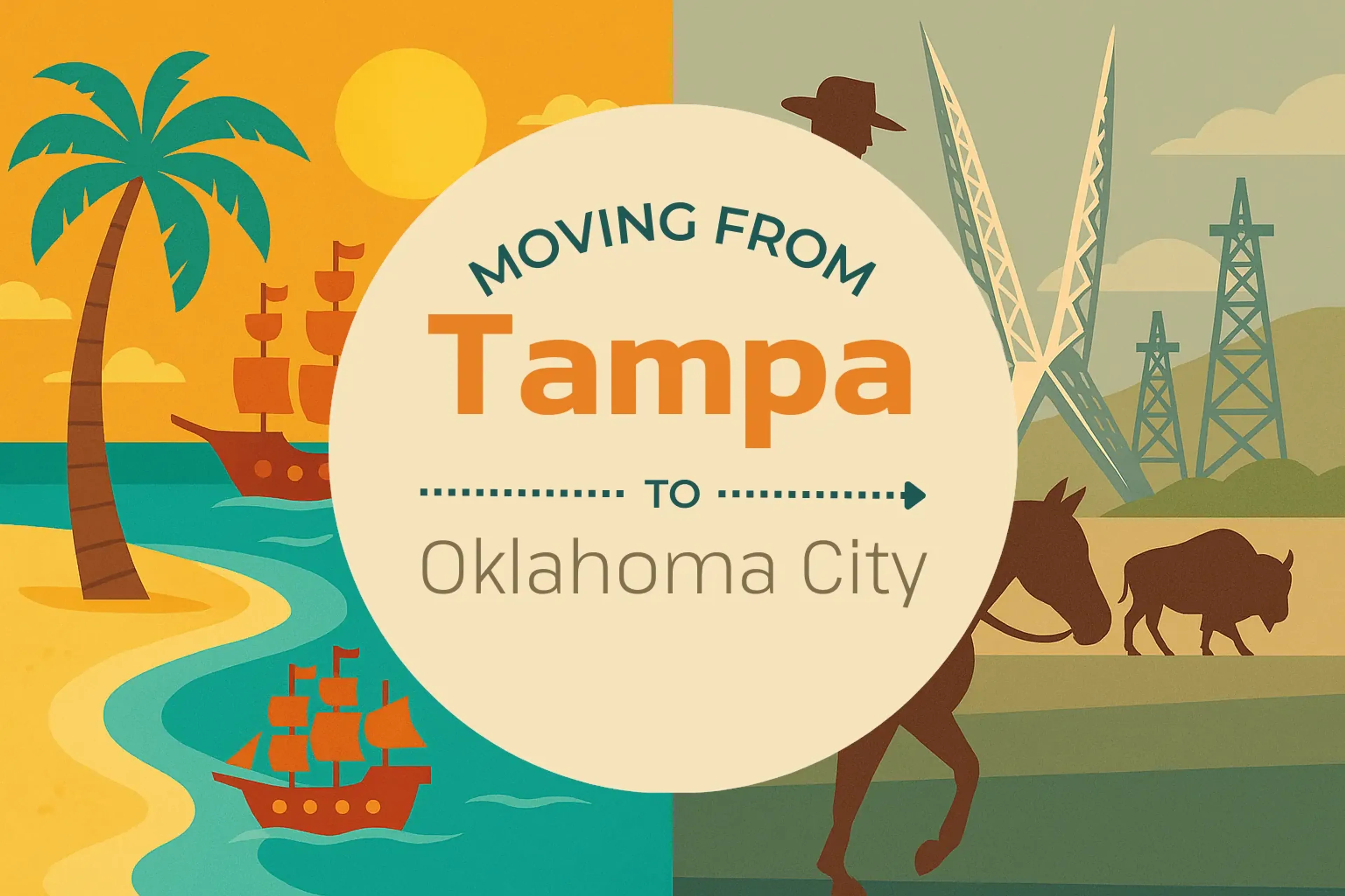 Side-by-side comparison of Tampa to Oklahoma City moving companies