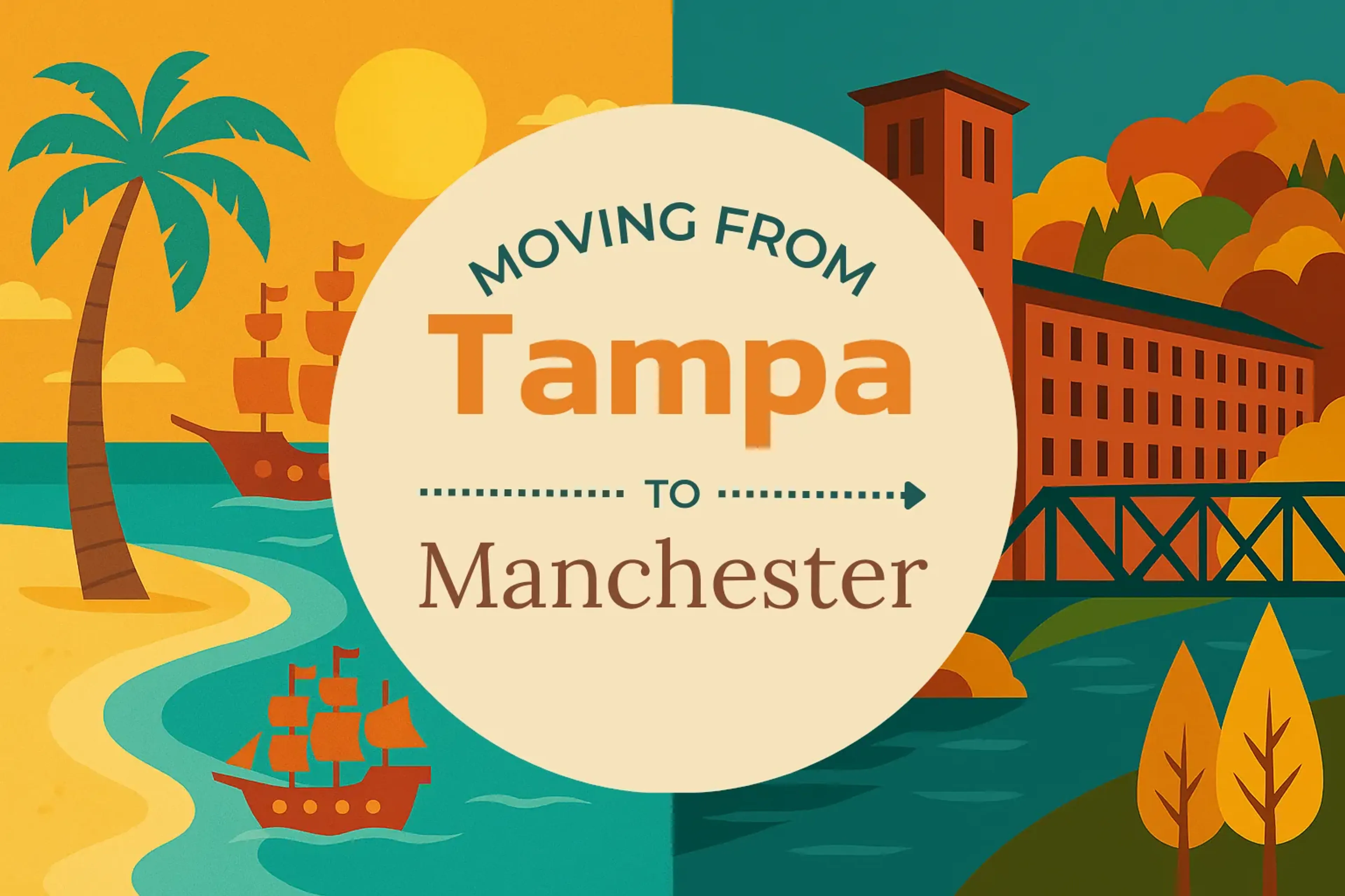 Side-by-side comparison of Tampa to Manchester moving companies
