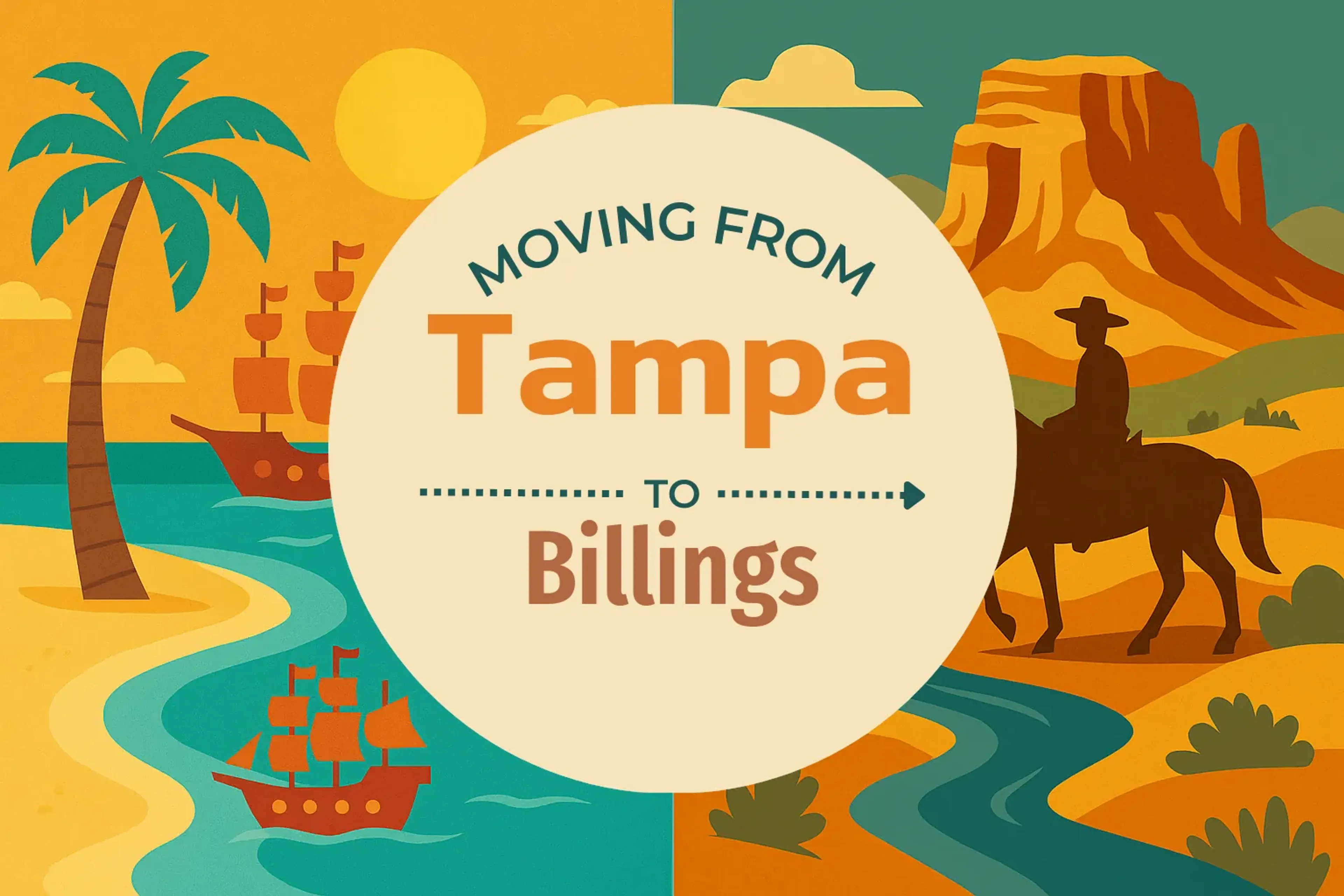 Side-by-side comparison of Tampa to Billings moving companies
