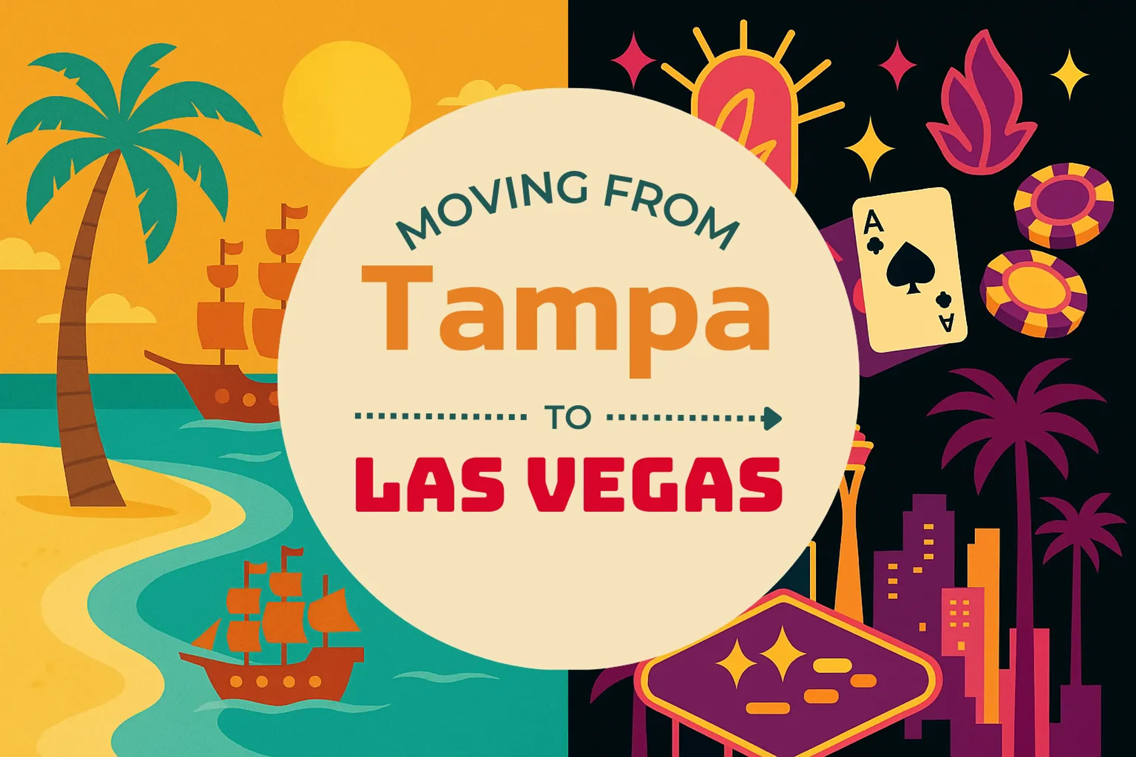 Side-by-side comparison of Tampa to Las Vegas moving companies