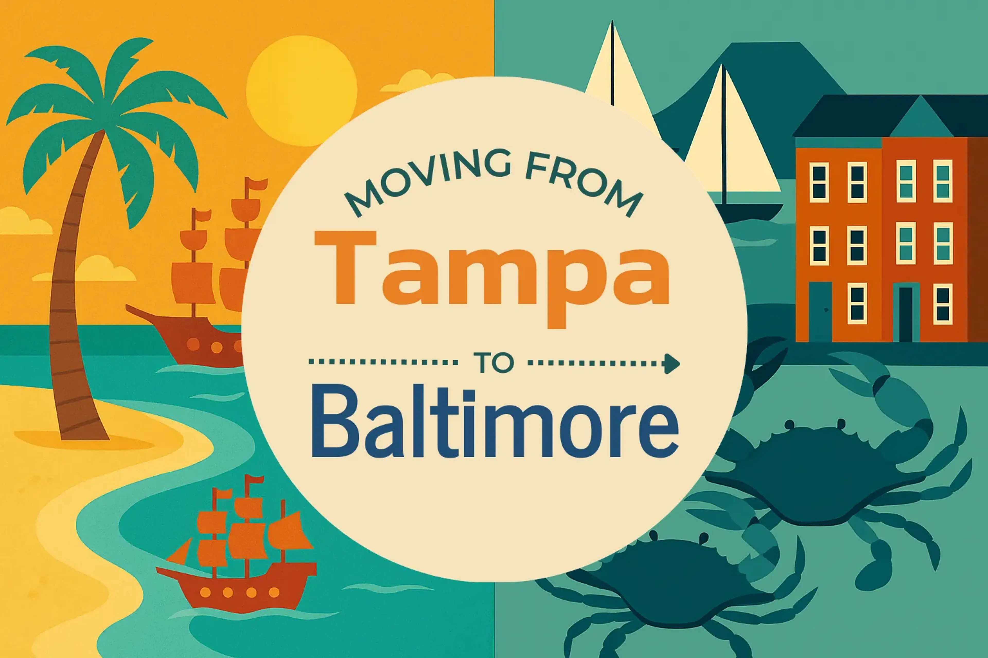 Side-by-side comparison of Tampa to Baltimore moving companies