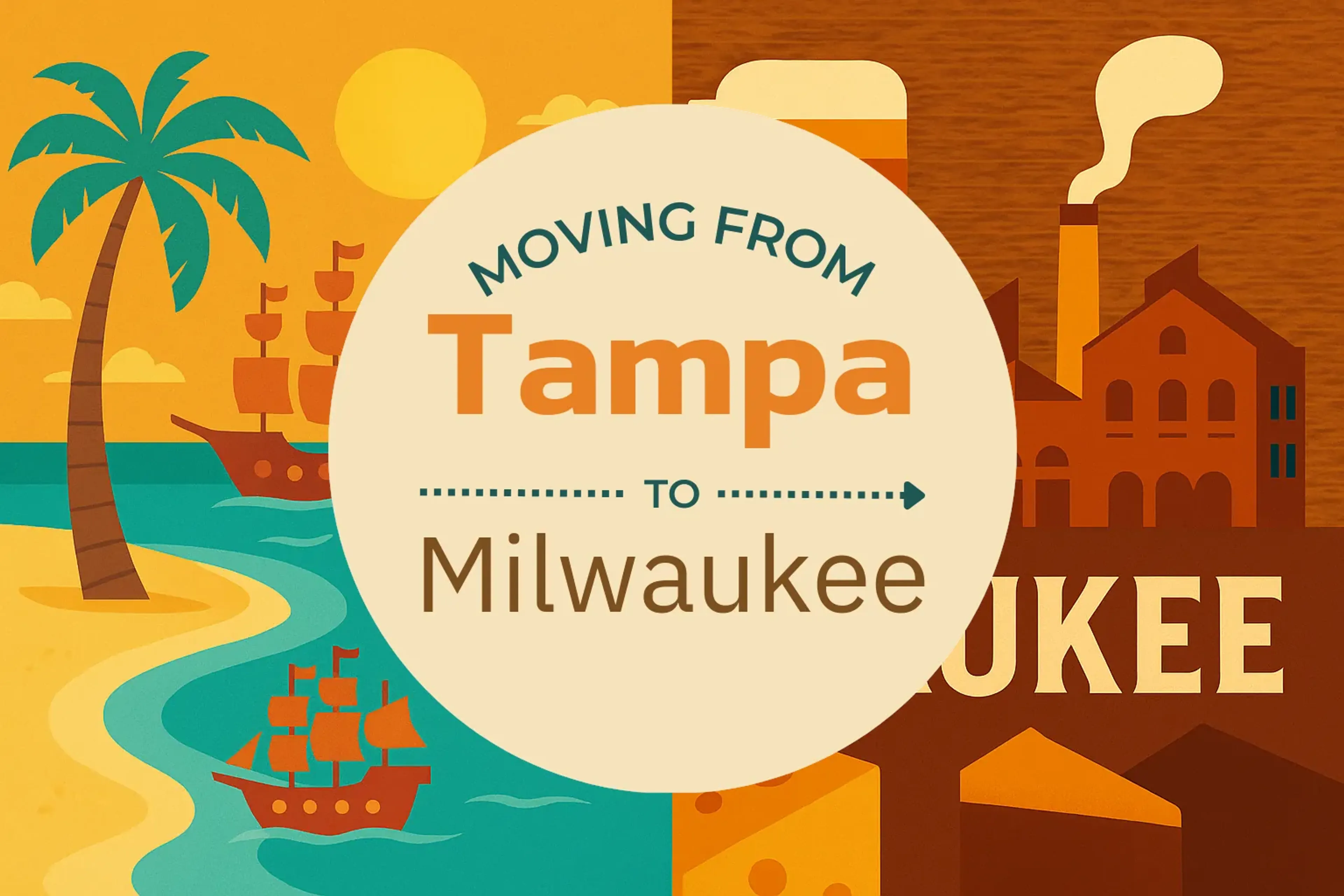 Side-by-side comparison of Tampa to Milwaukee moving companies