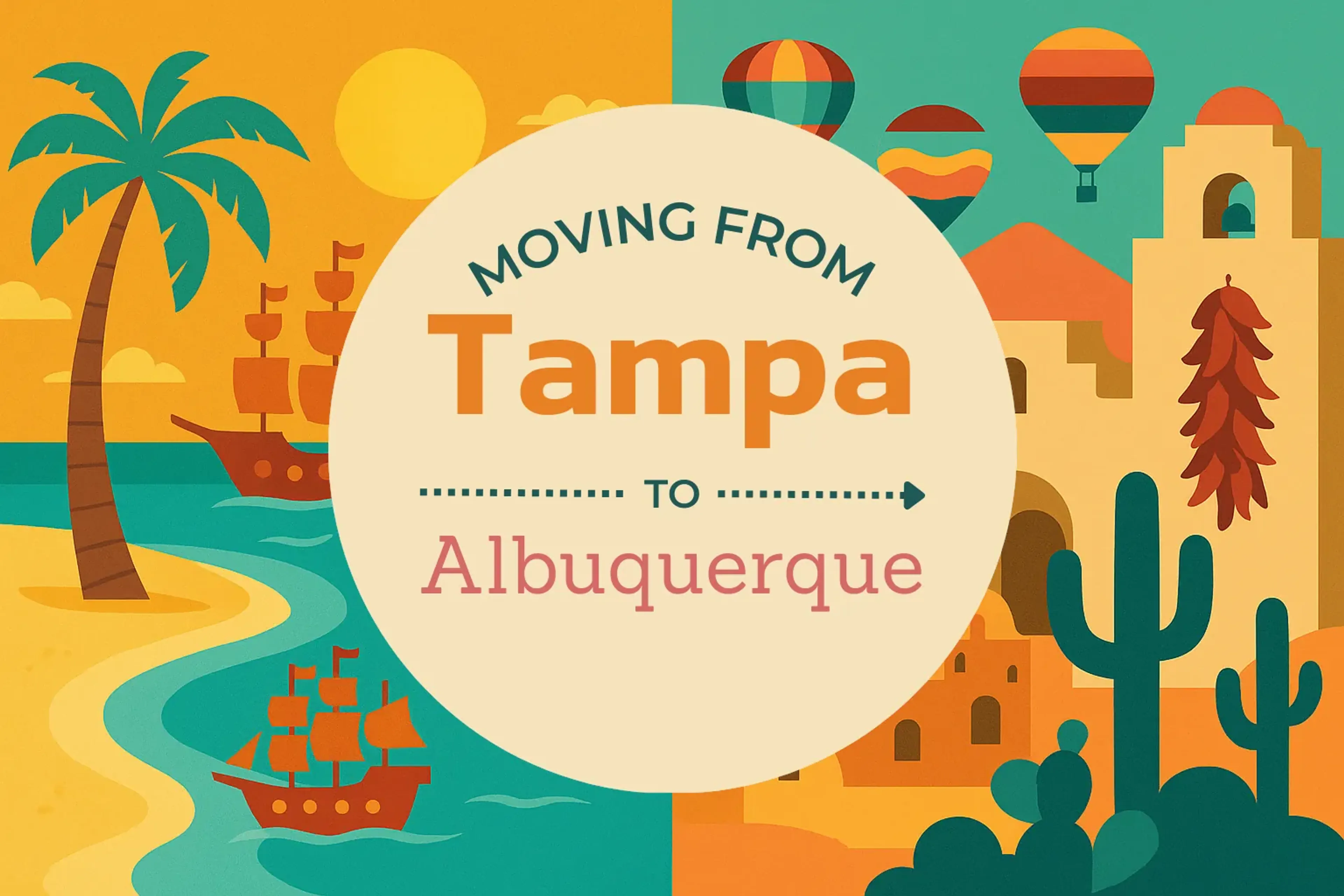 Side-by-side comparison of Tampa to Albuquerque moving companies