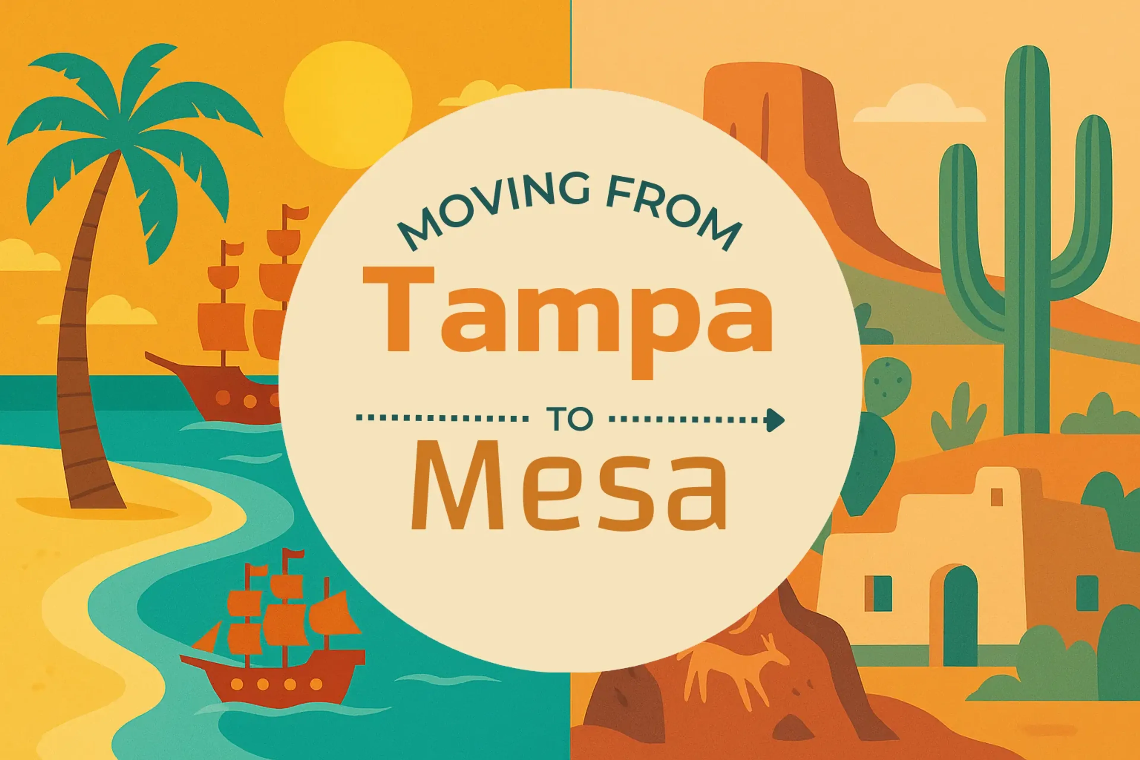Side-by-side comparison of Tampa to Mesa moving companies