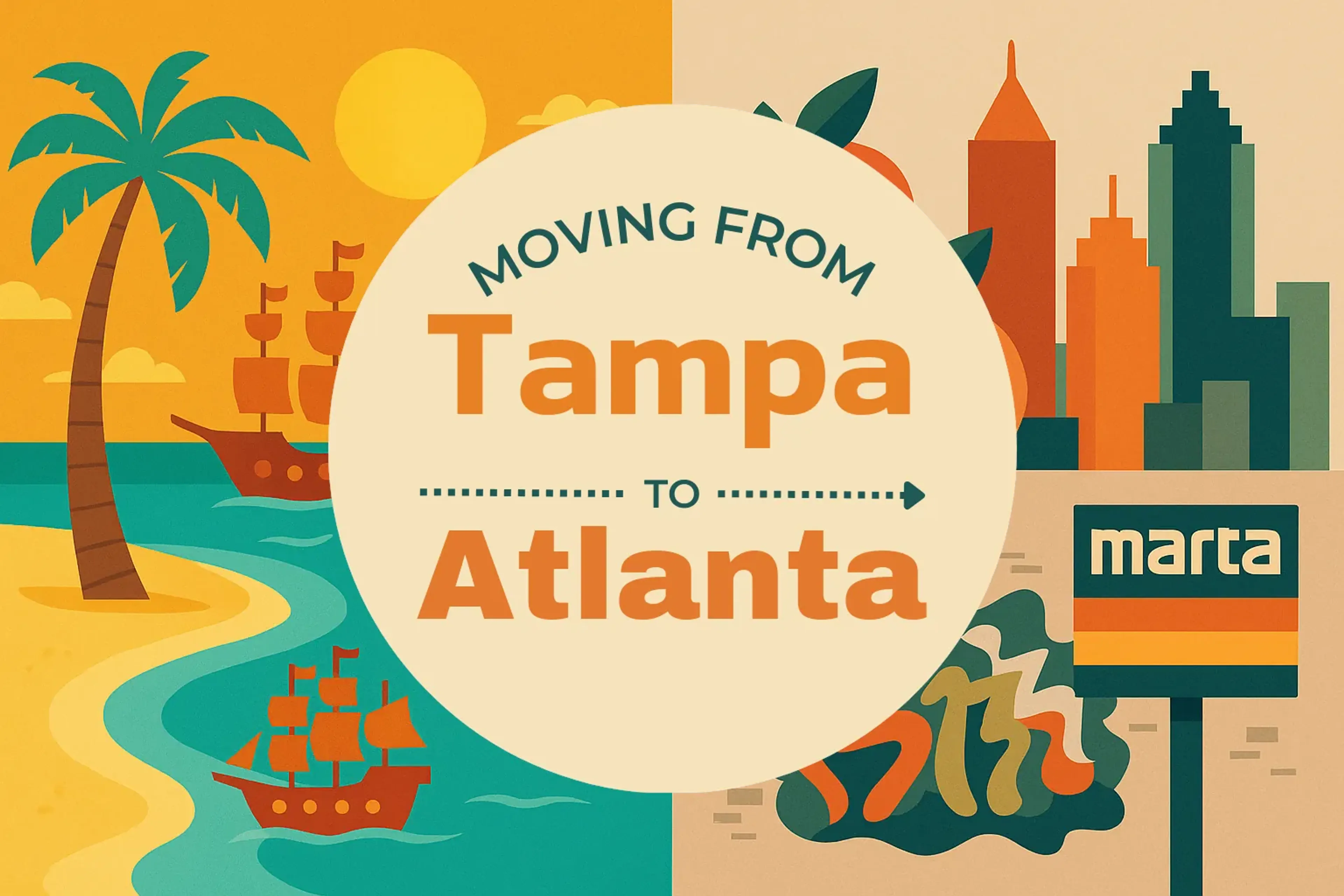 Side-by-side comparison of Tampa to Atlanta moving companies