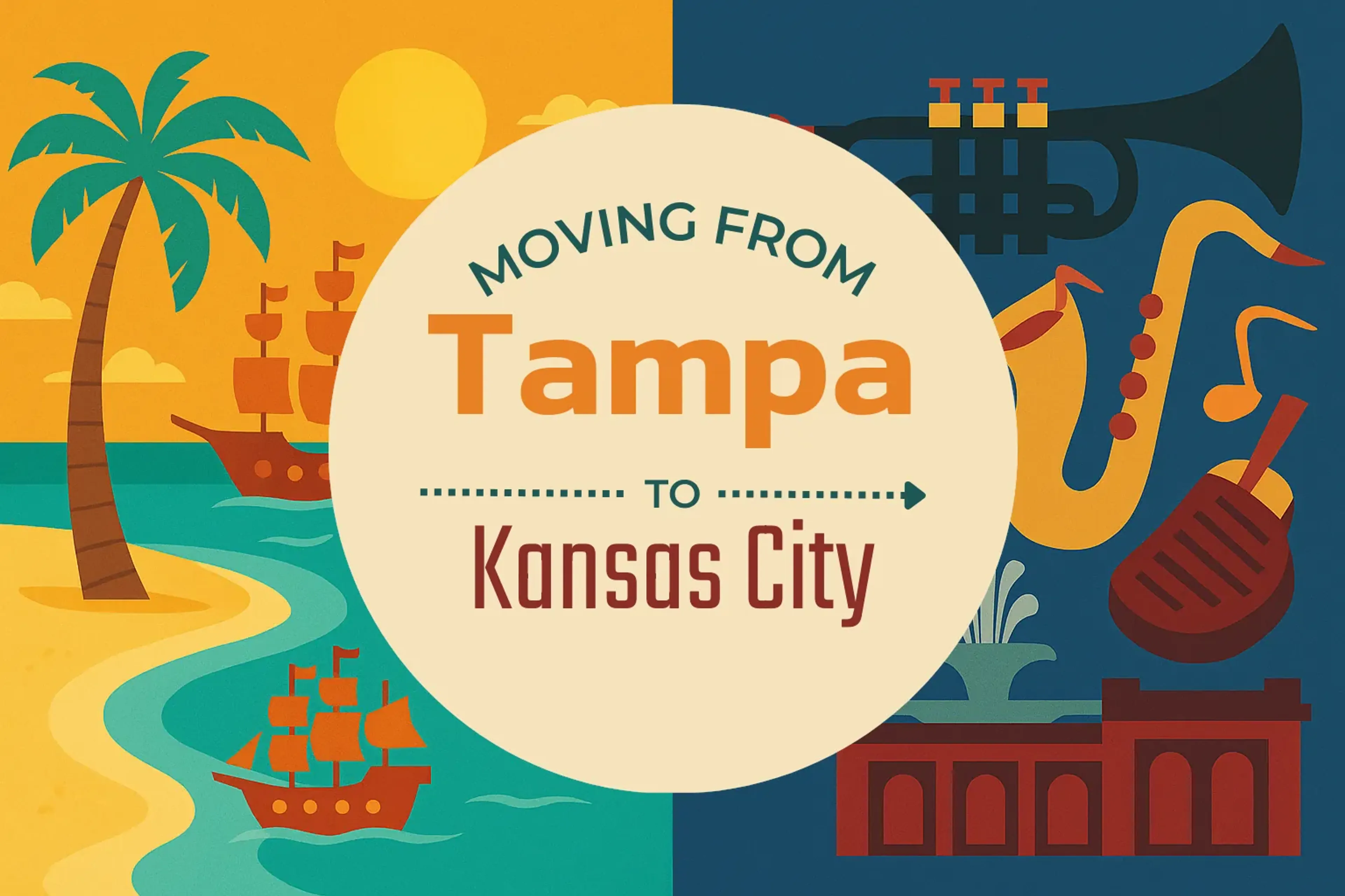 Side-by-side comparison of Tampa to Kansas City moving companies