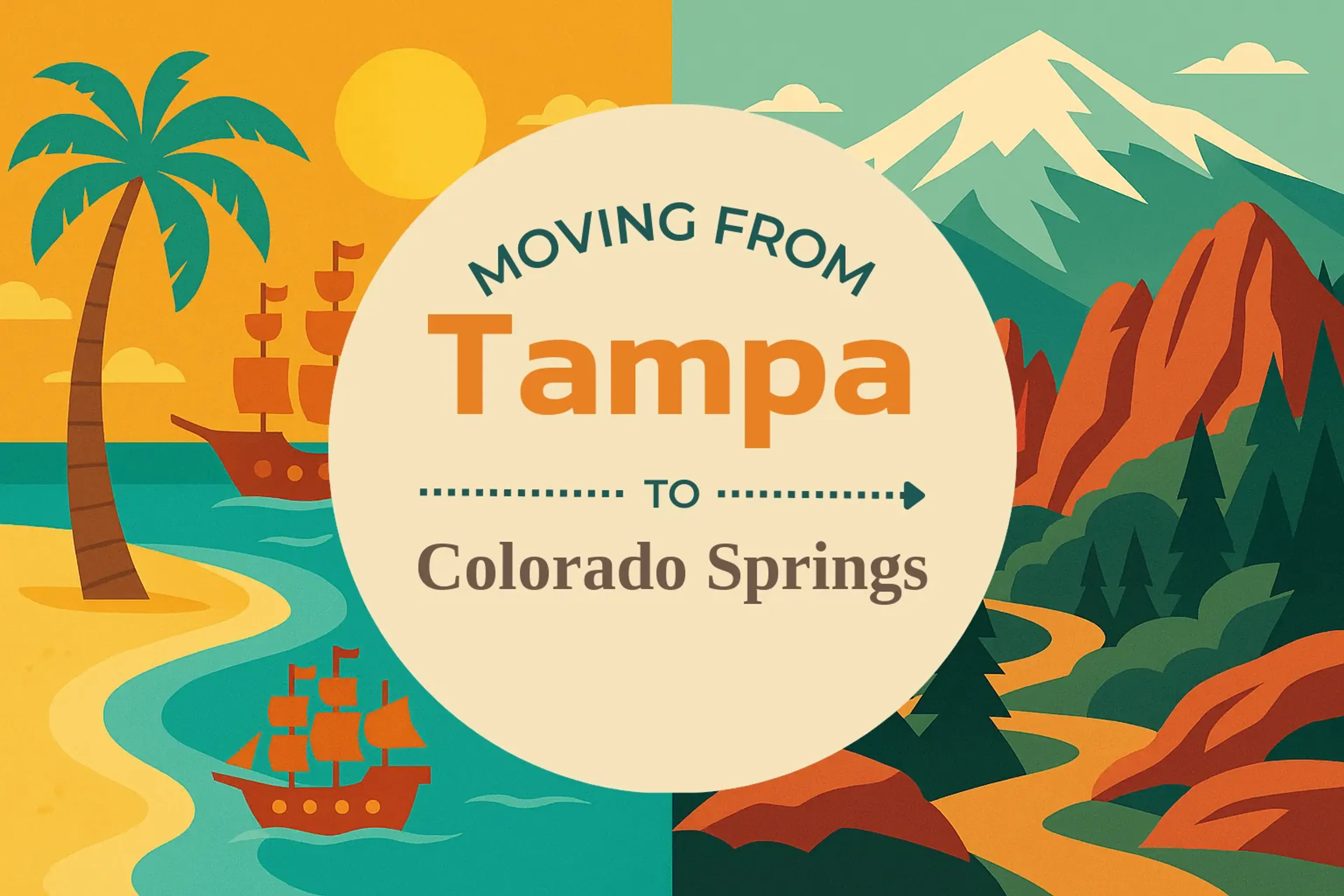 Side-by-side comparison of Tampa to Colorado Springs moving companies