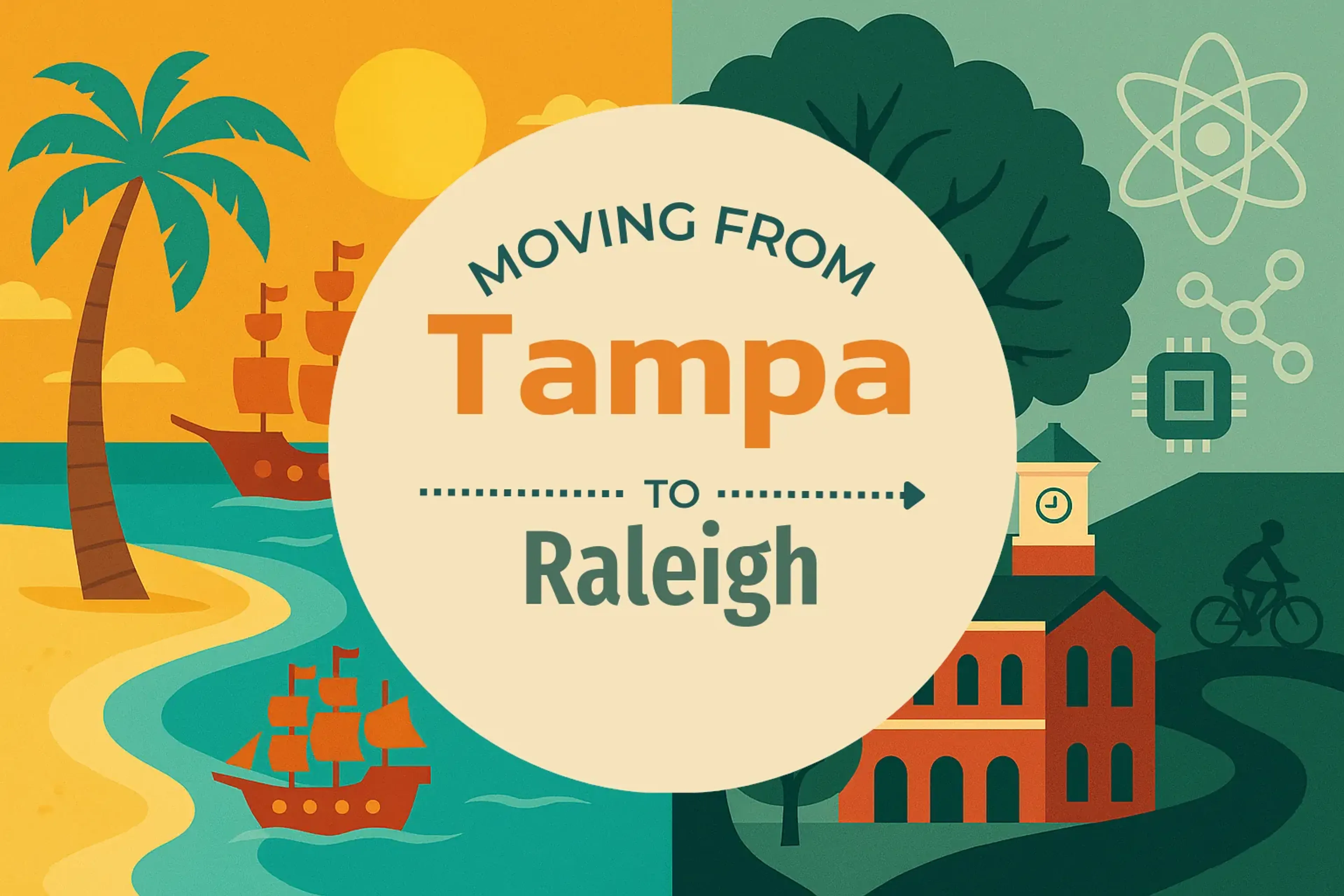 Side-by-side comparison of Tampa to Raleigh moving companies