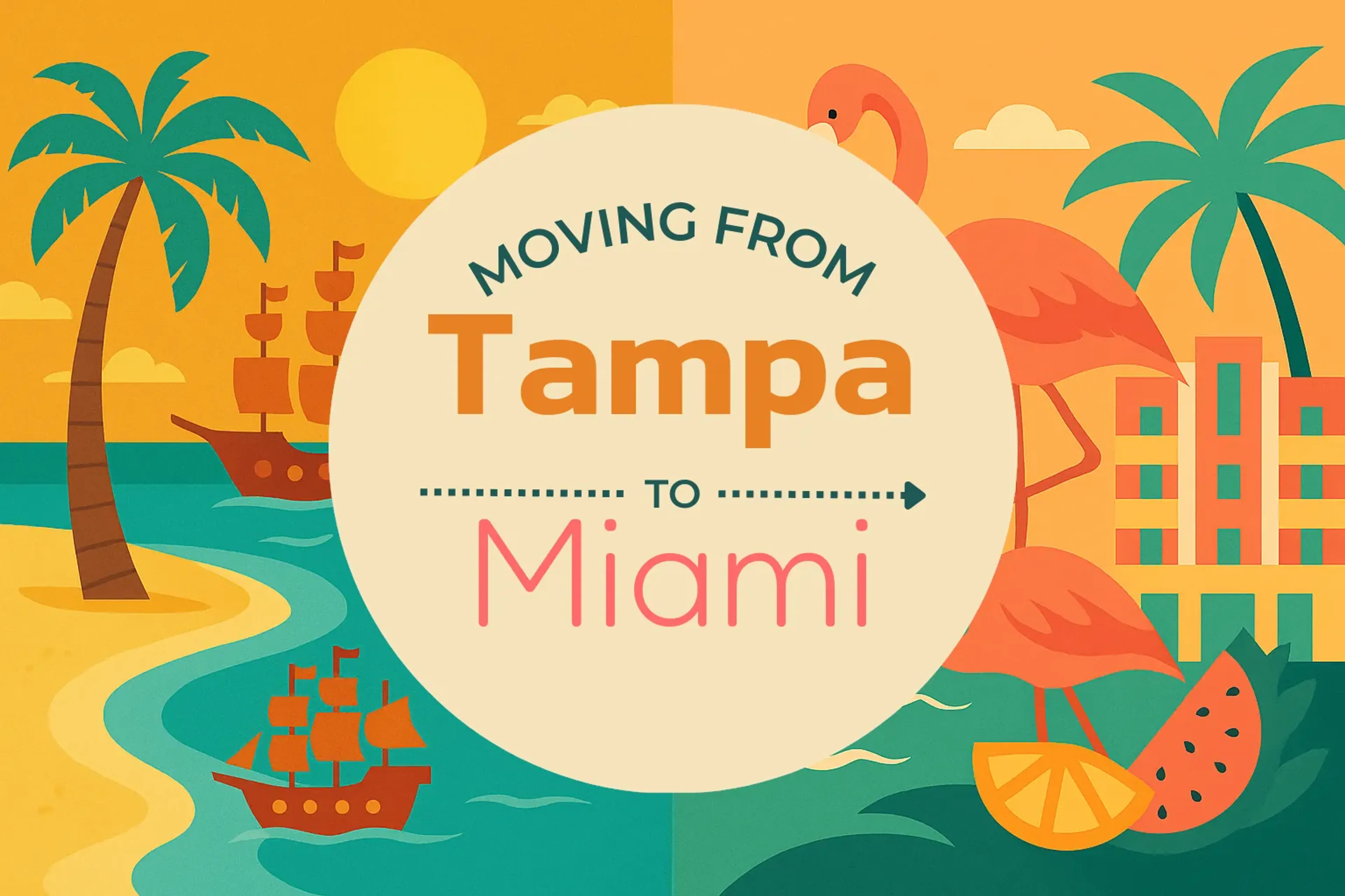 Side-by-side comparison of Tampa to Miami moving companies