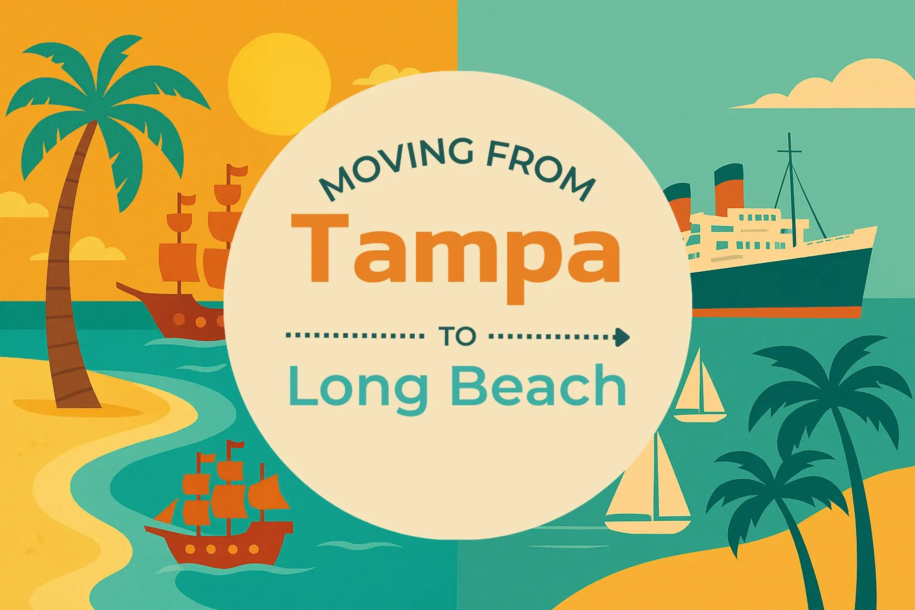 Side-by-side comparison of Tampa to Long Beach moving companies