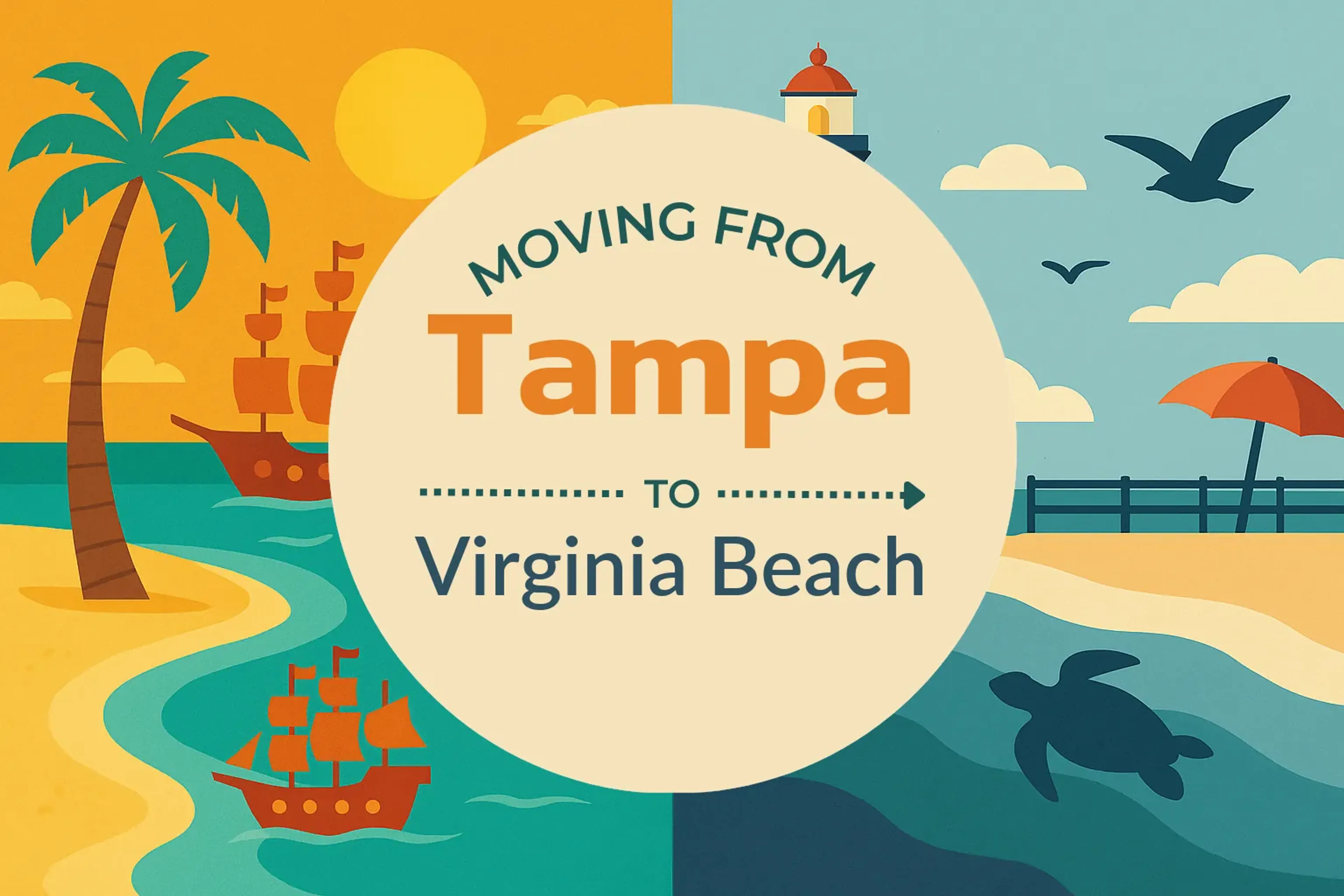 Side-by-side comparison of Tampa to Virginia Beach moving companies