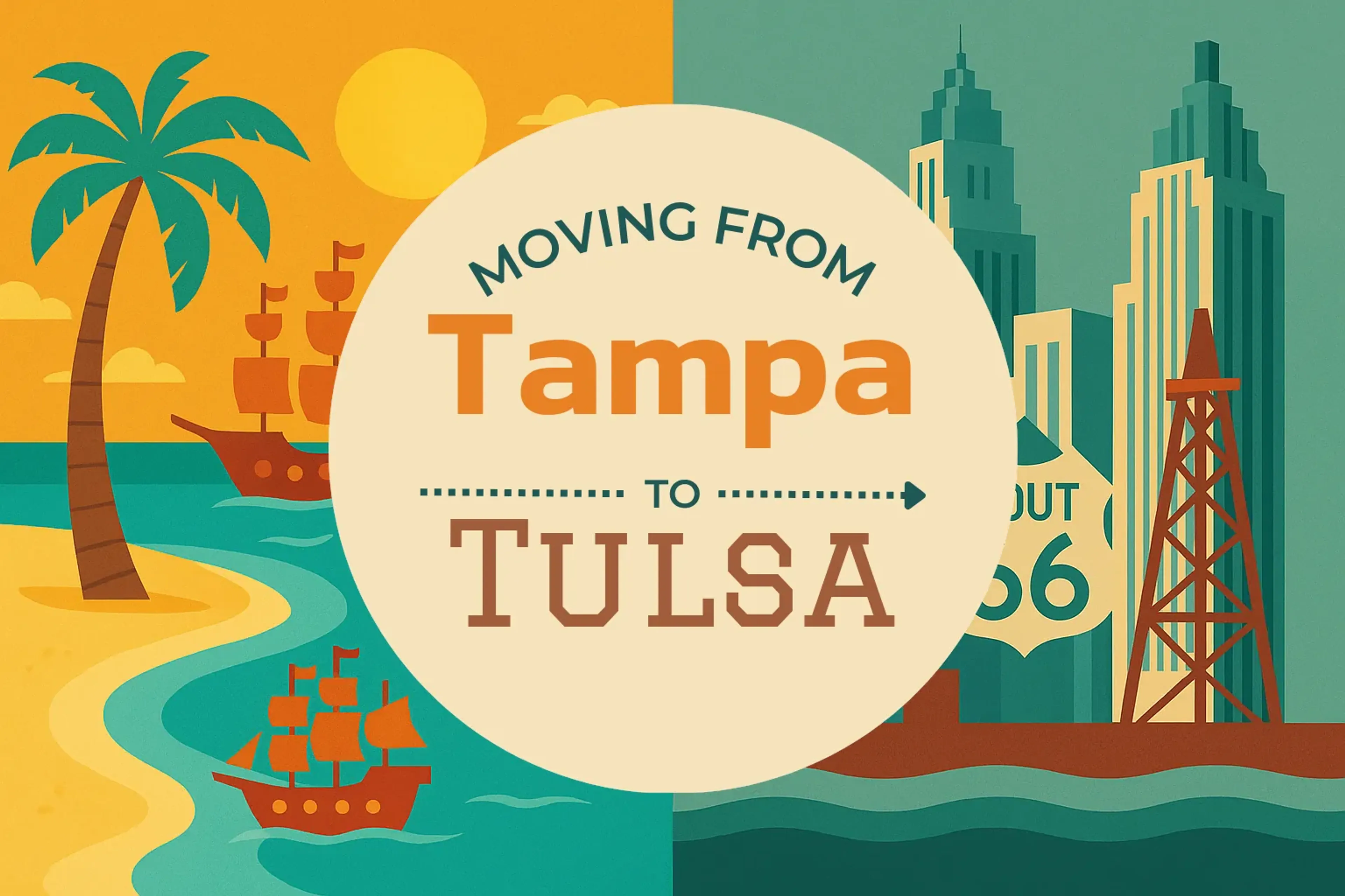 Side-by-side comparison of Tampa to Tulsa moving companies